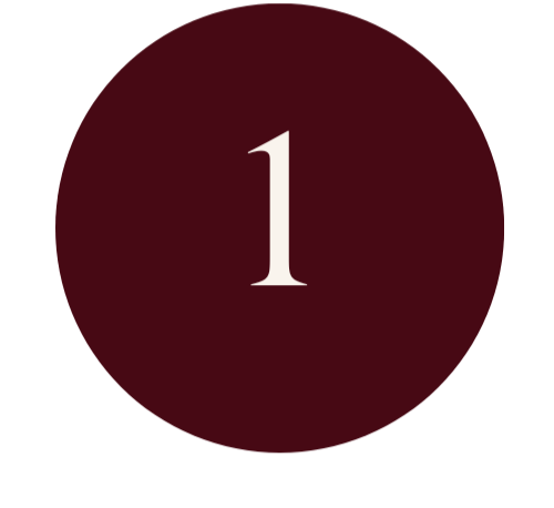 Number 1 displayed inside a dark red circle with a black background.