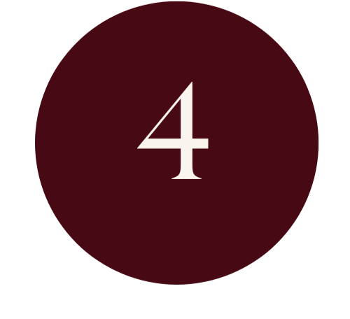 Number 4 displayed inside a dark red circle