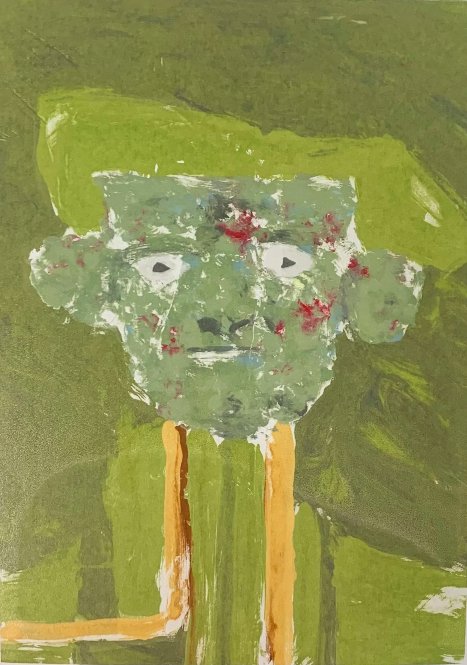 Funerary Mask (2022)
Screenprint monotype on paper
41 × 32 cm 
Available via 8 Holland Street, London