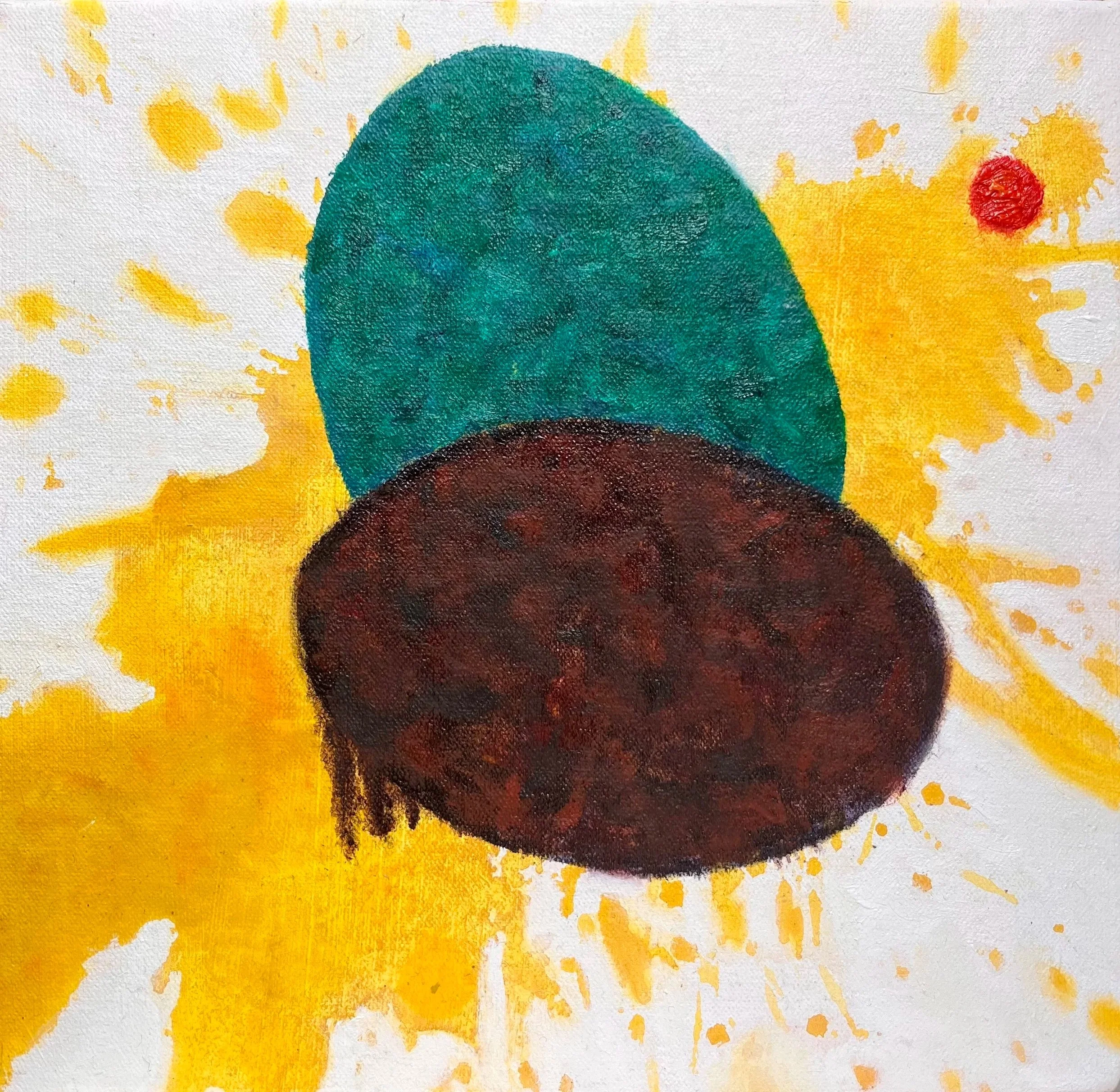 YOLKO 9 (2025-2026)
Monotype, oil, and acrylic on canvas
20 × 20 cm