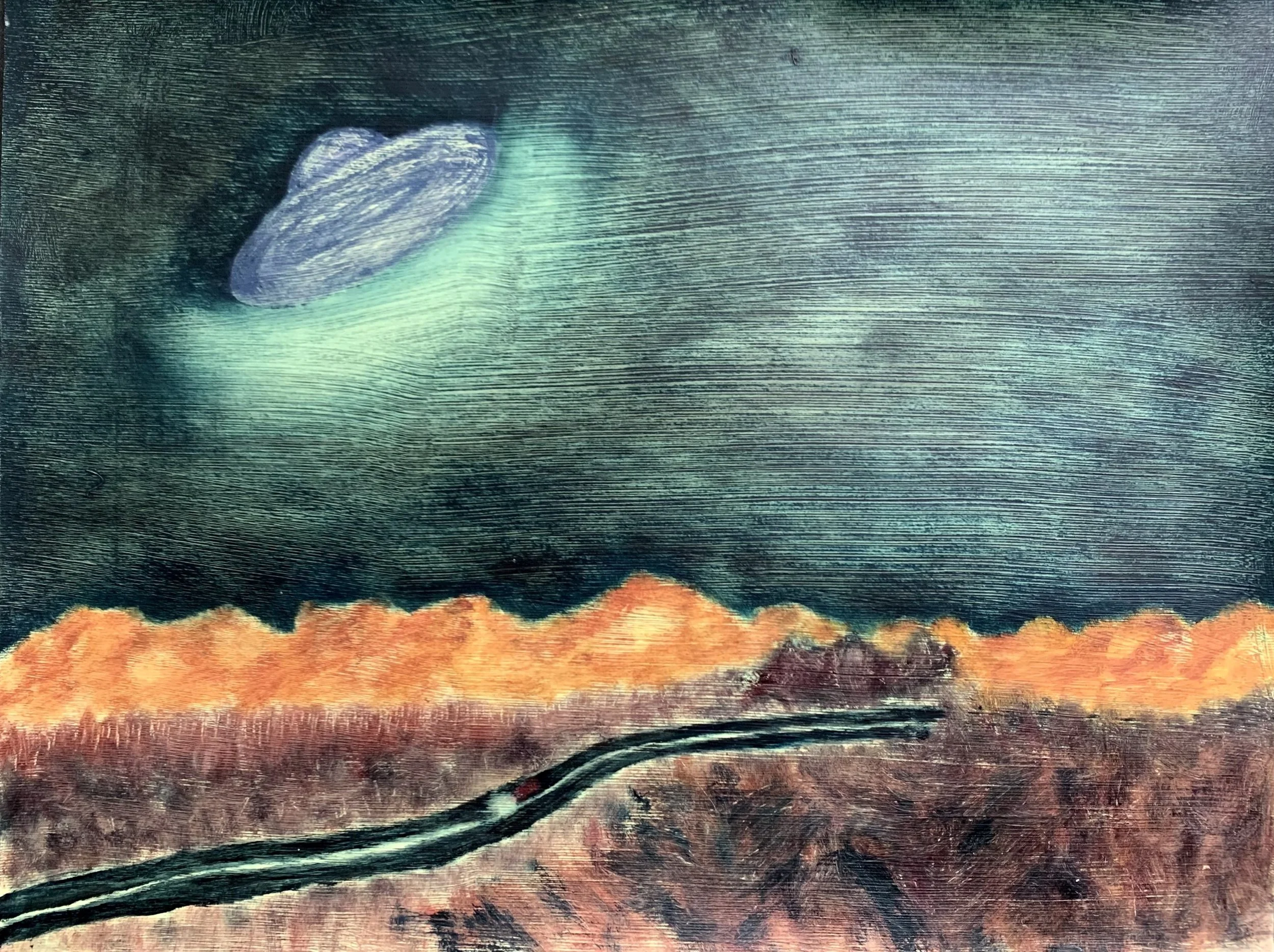 From out of nowhere (2022)
Oil on paper 
40 x 30 cm