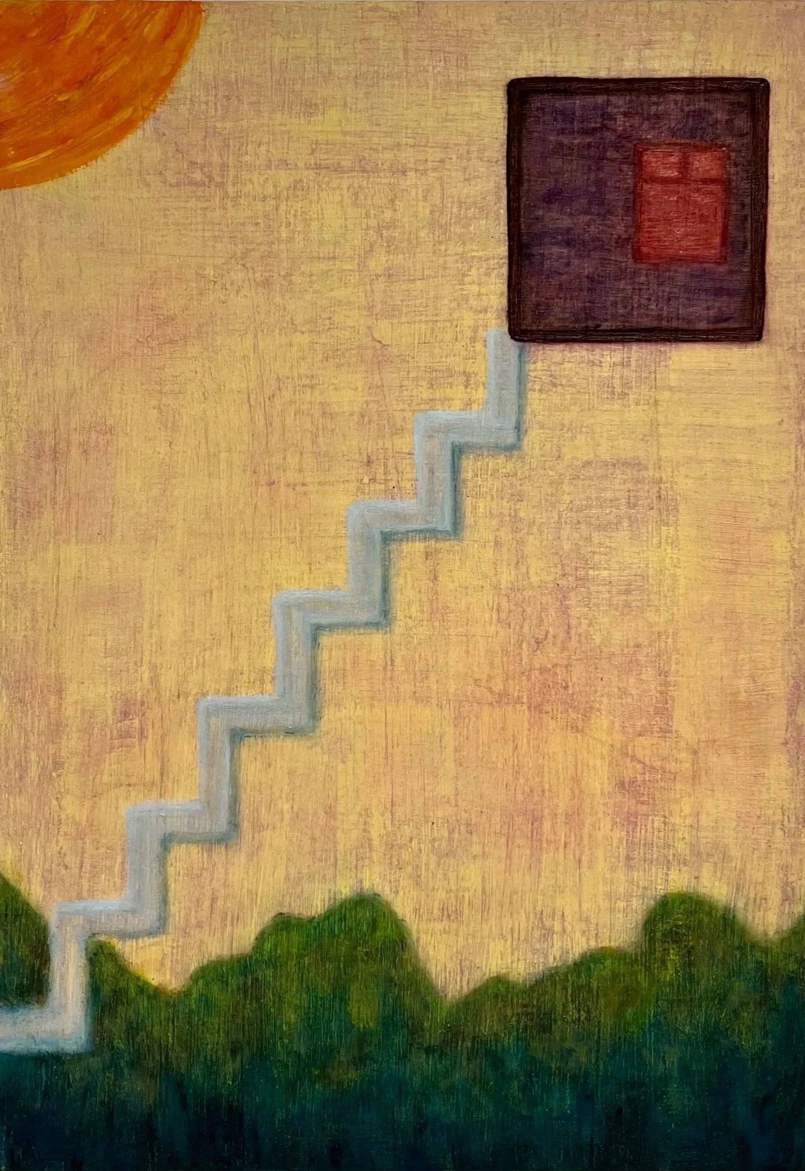 Losing days (2024) 
Oil on wood
29 x 42 cm