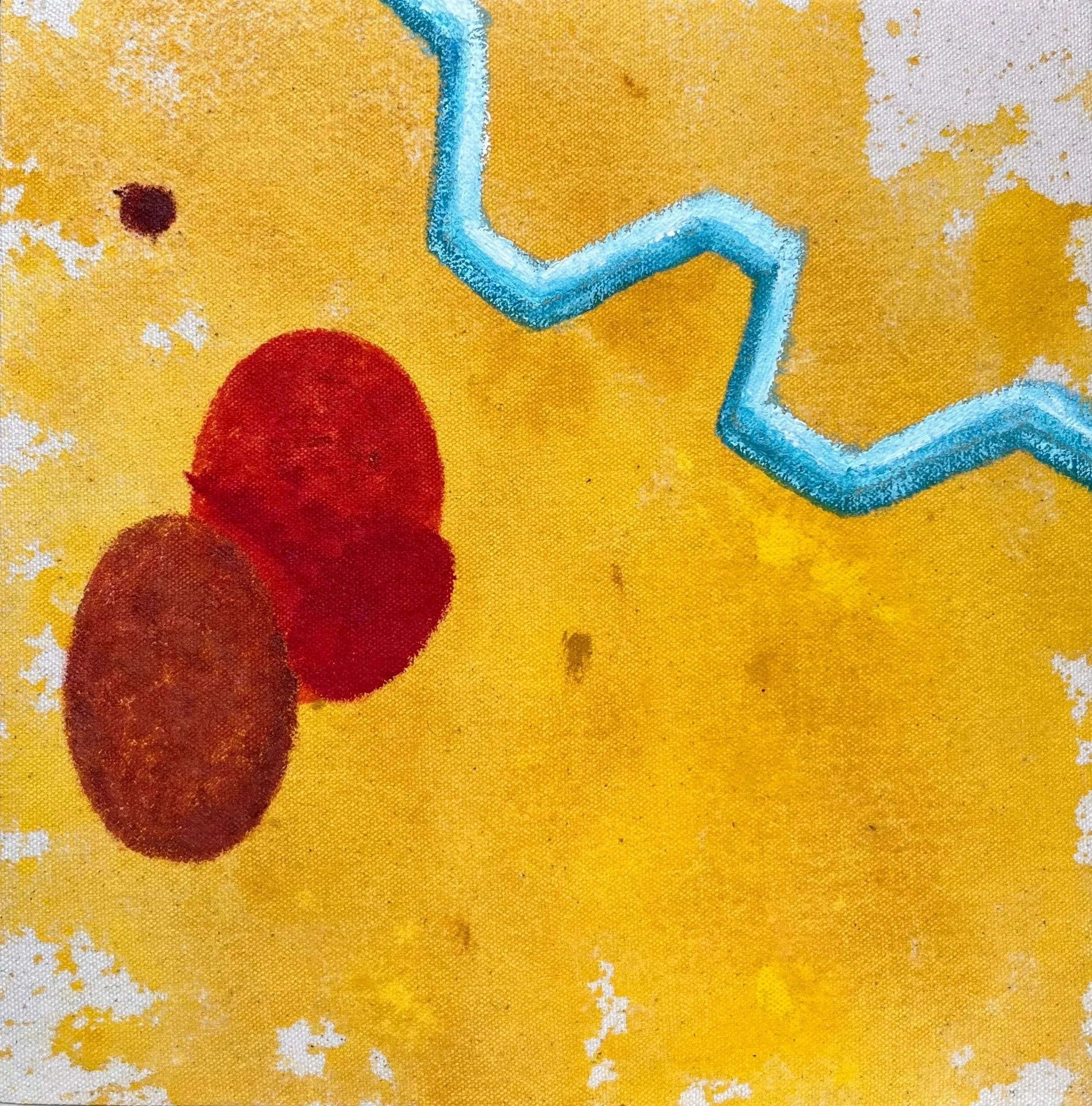 YOLKO 15 (2025-2026)
Monotype and acrylic on unprimed canvas
20 × 20 cm