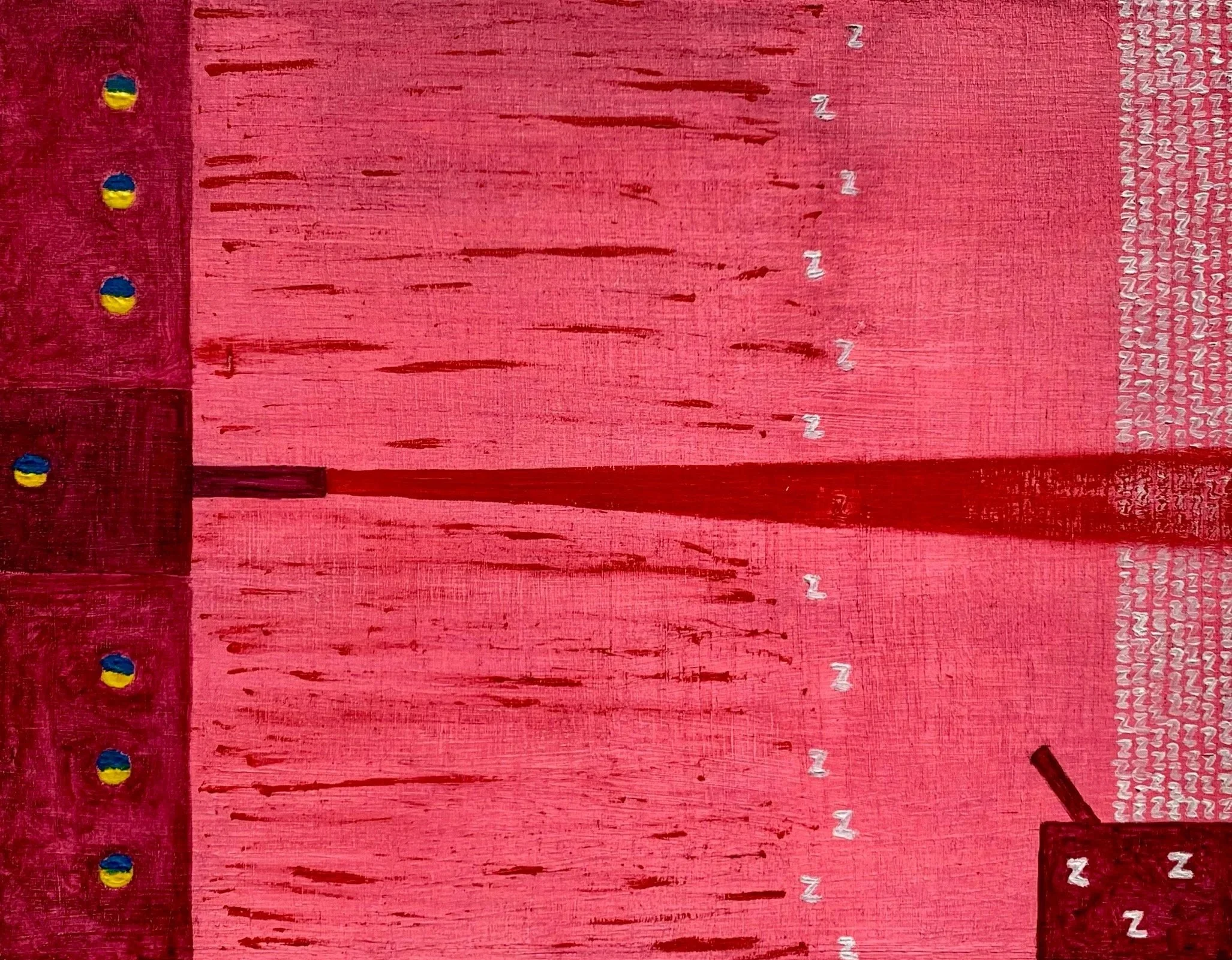 Can’t win (2023) 
Oil and acrylic on wood
32 x 25 cm
