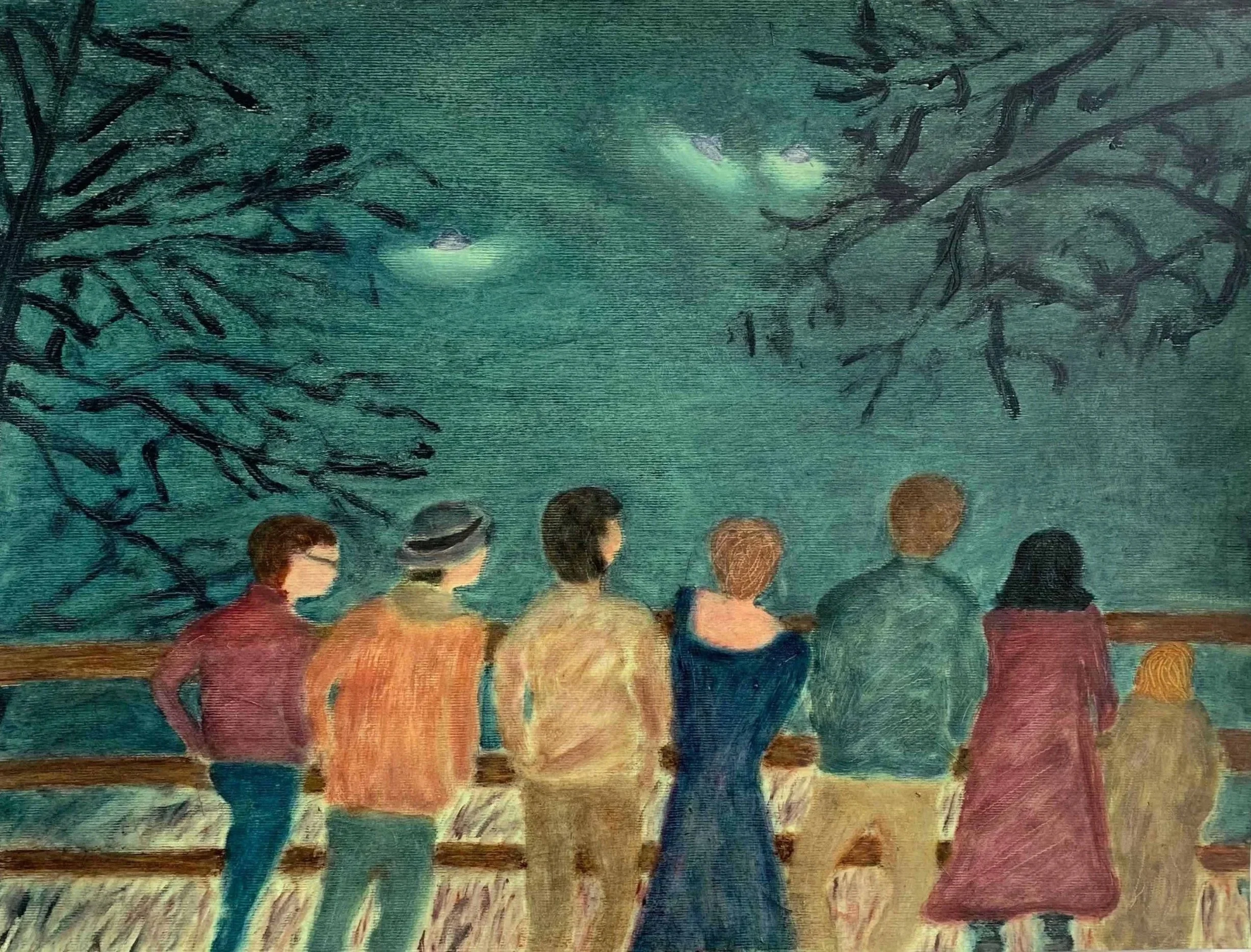 Watching (2022)
Oil on paper
40 × 30 cm
