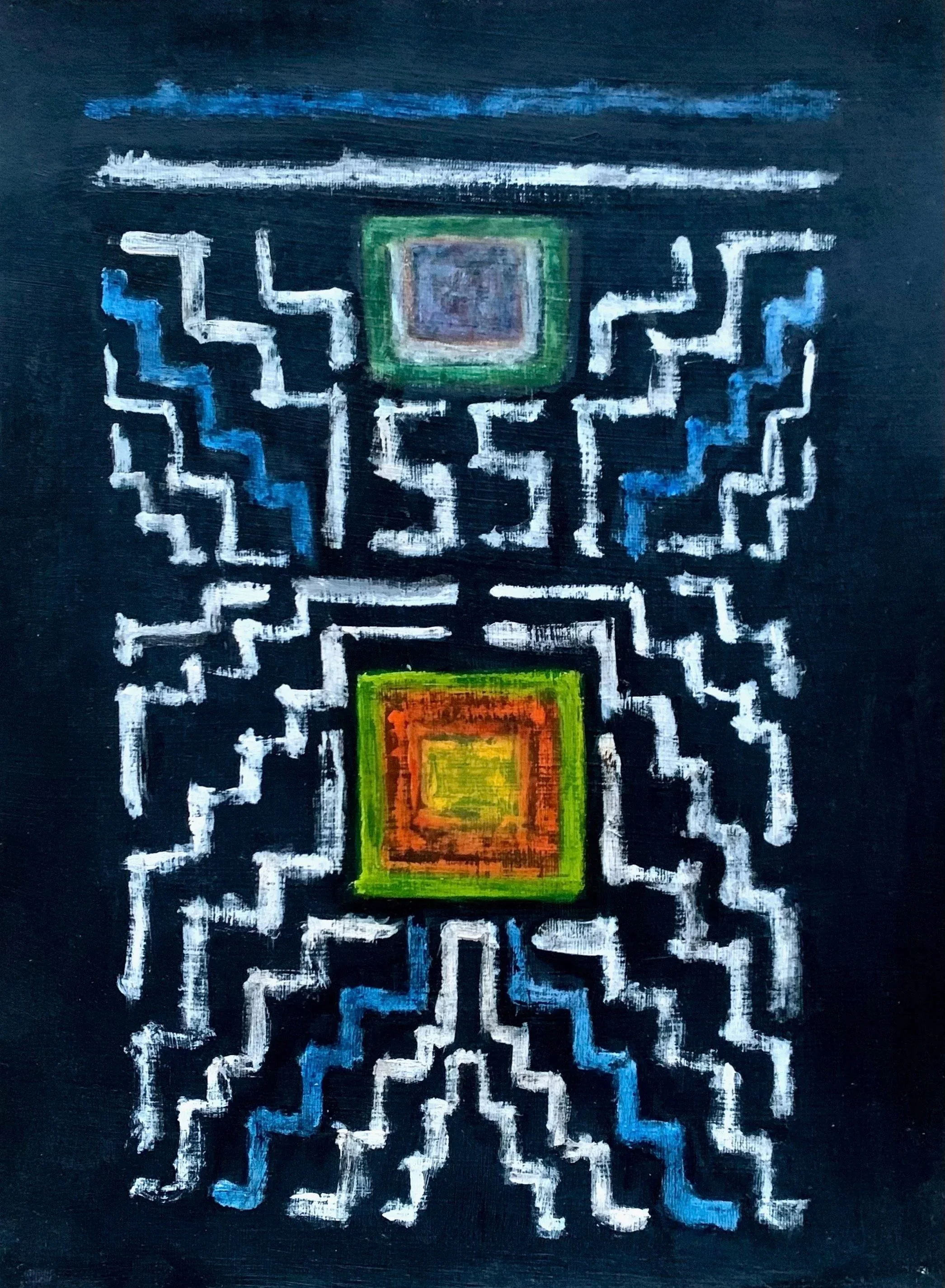 55 (2022)
Oil and acrylic on paper
38 x 28 cm
