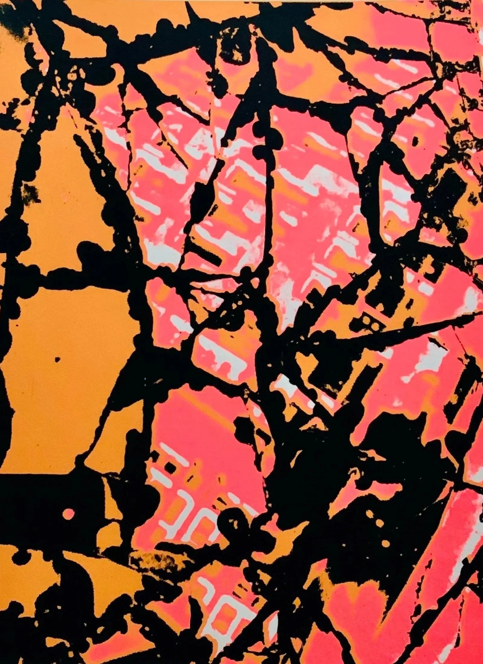 Margate Beach (Pink) (2021) 
Screenprint on paper (edition of 4)
Image: 25 x 34 cm