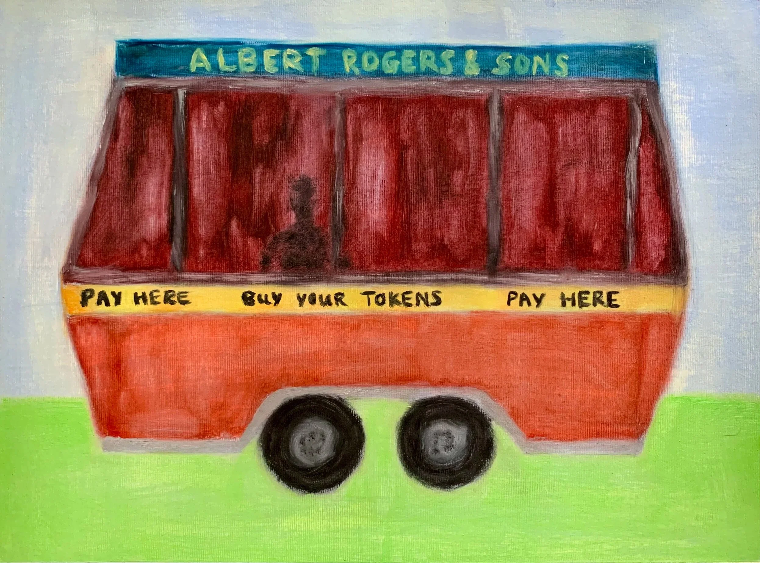 Tokens for Sale (2020) 
Oil on paper
 38 x 28 cm 