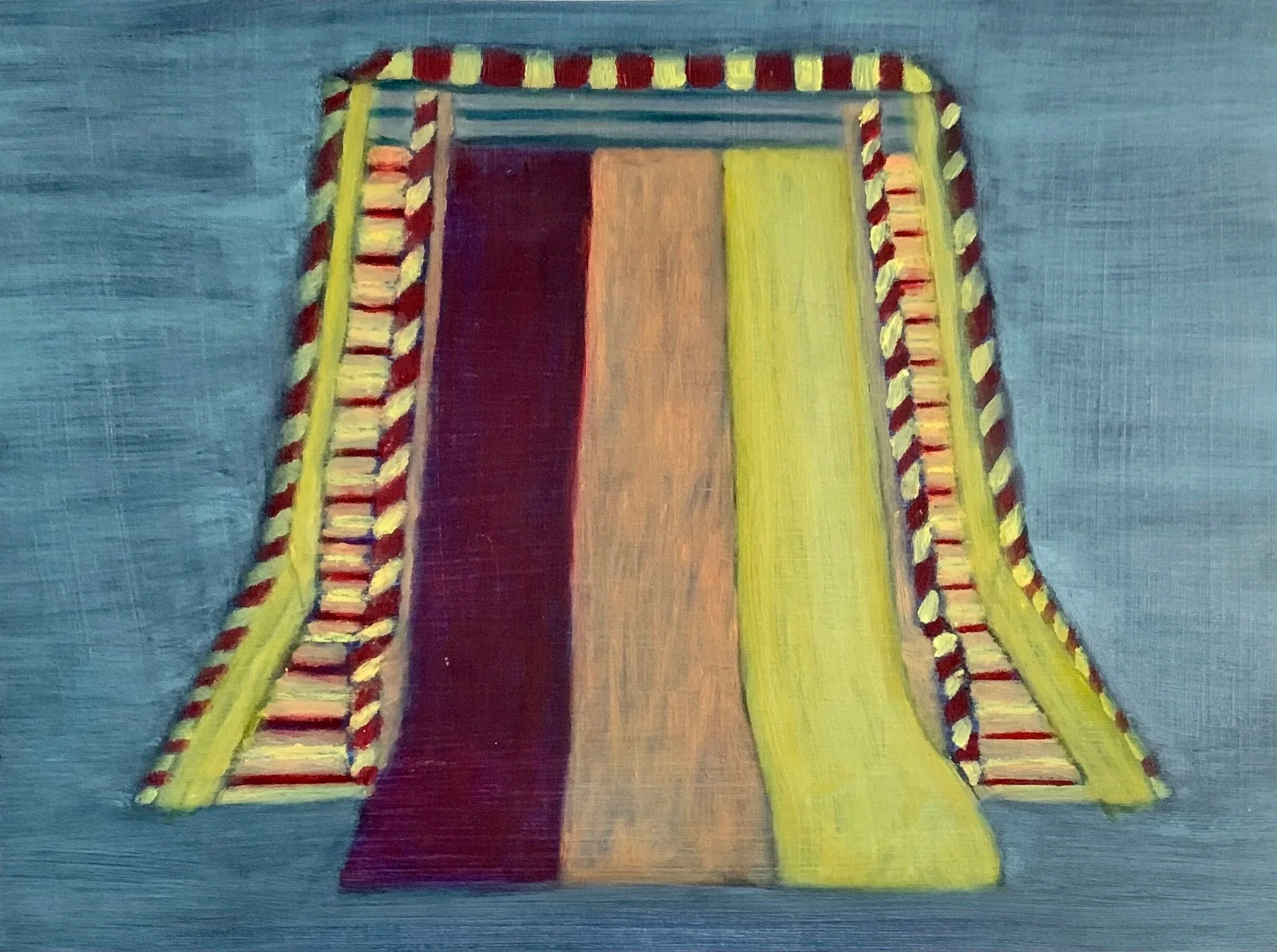 Slide (2020) 
Oil on paper
 38 x 28 cm 