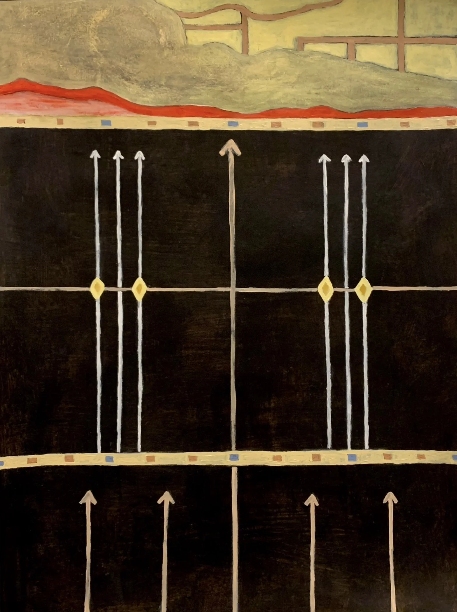 The Fence (2023)
Acrylic on paper
60 x 75 cm
