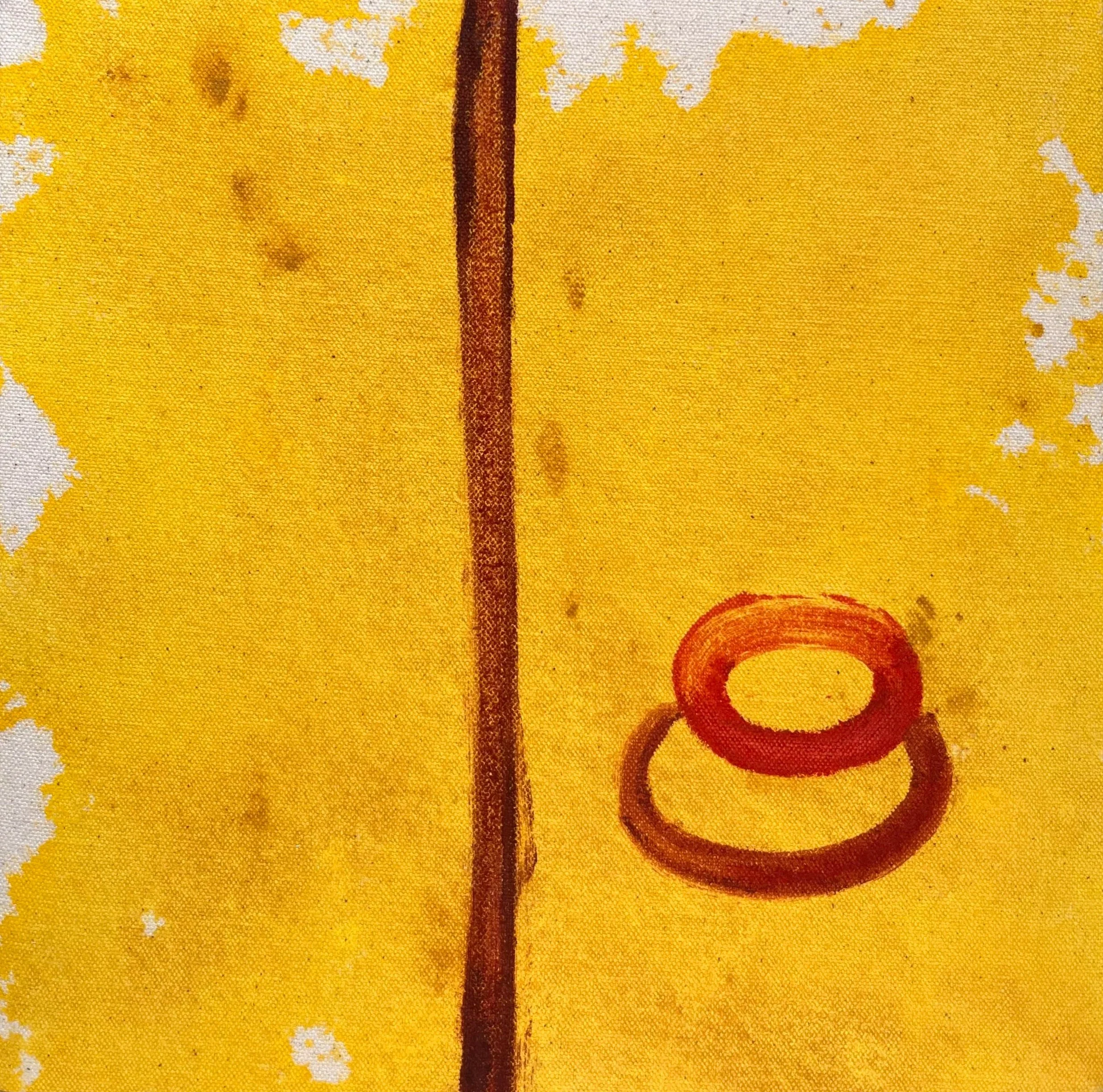 YOLKO 14 (2025-2026)
Monotype and acrylic on unprimed canvas
20 × 20 cm
