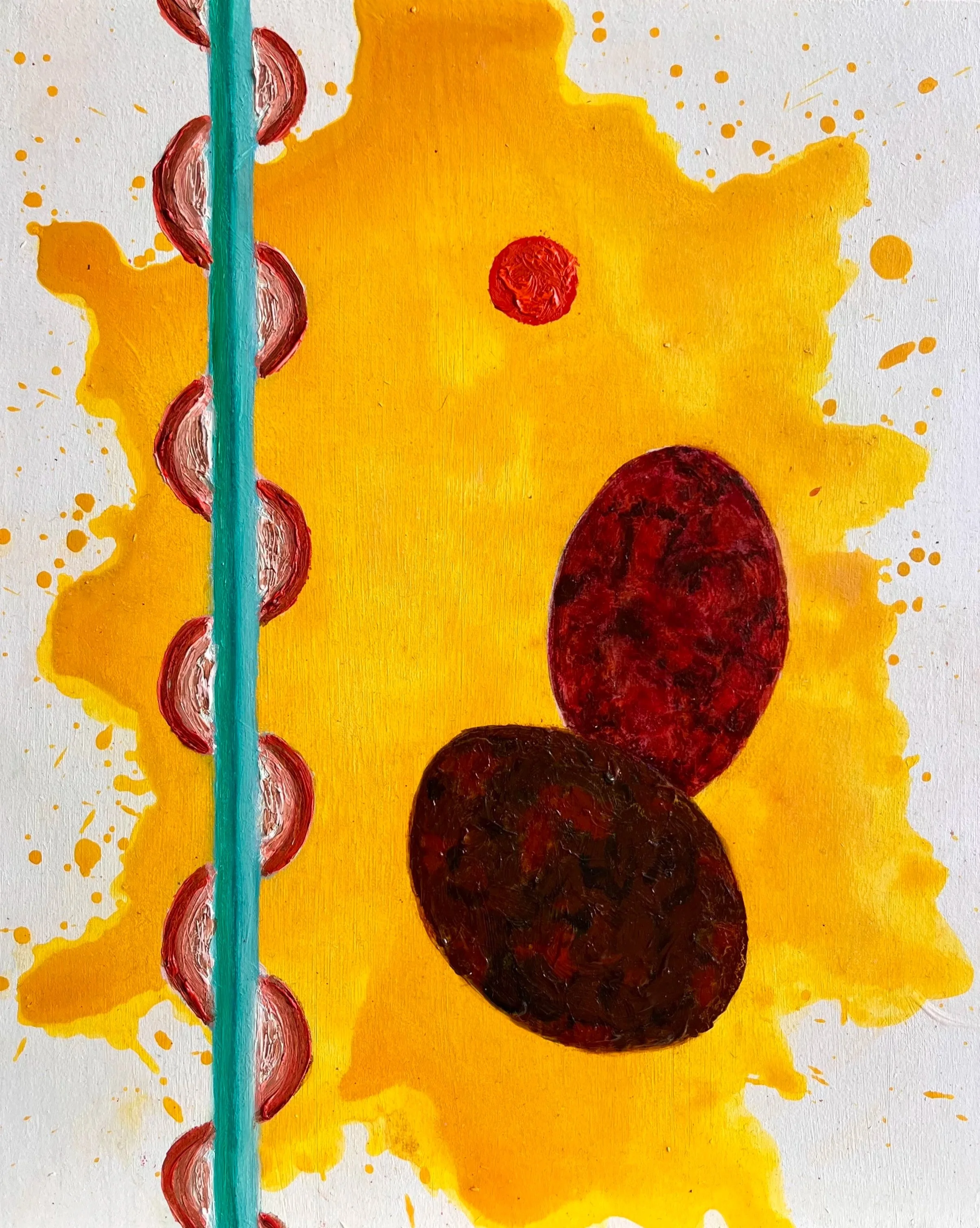 YOLKO 22 (2026)
Oil and acrylic on wood
24 × 30 cm