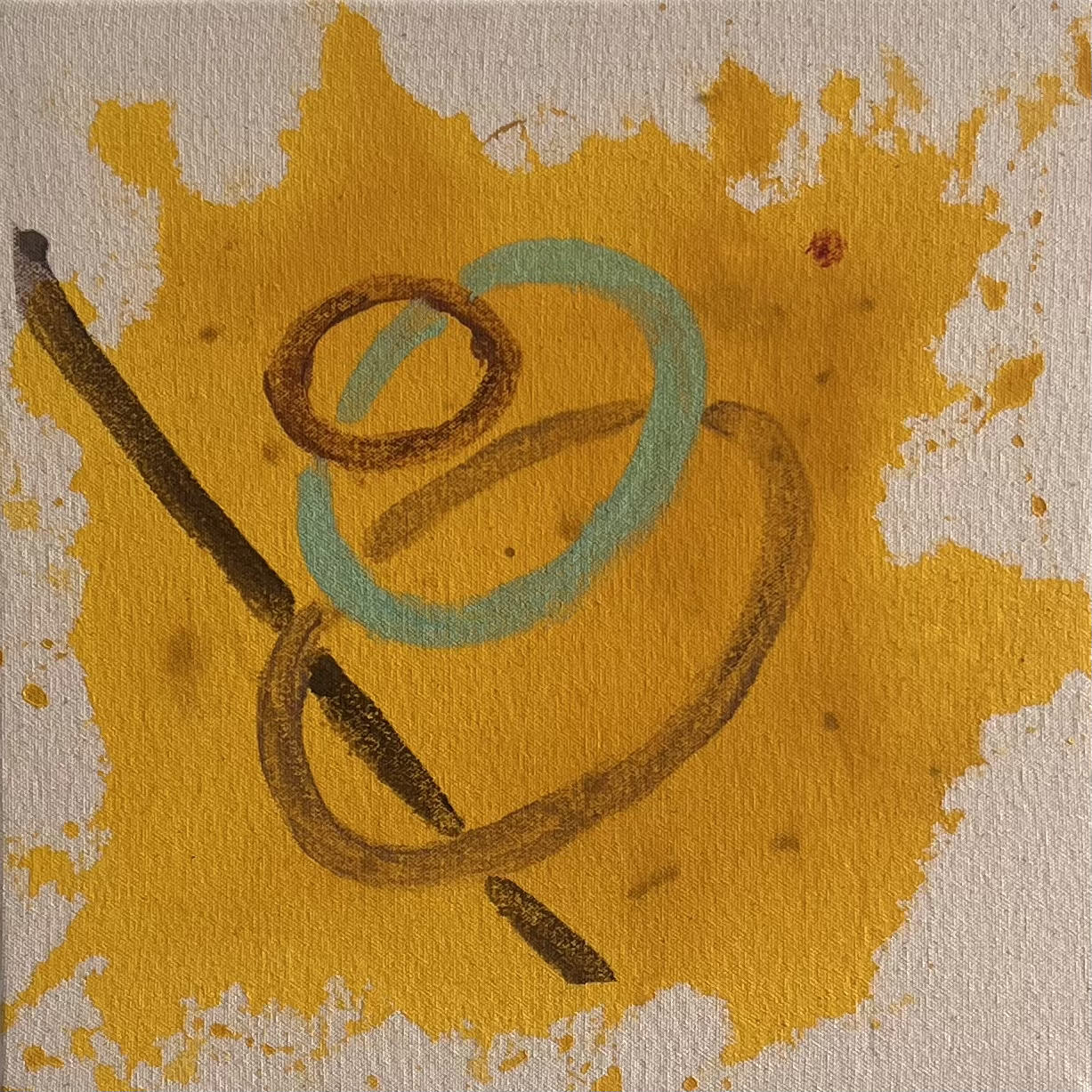 YOLKO 28
Monotype and acrylic on unprimed canvas
26 x 26 cm