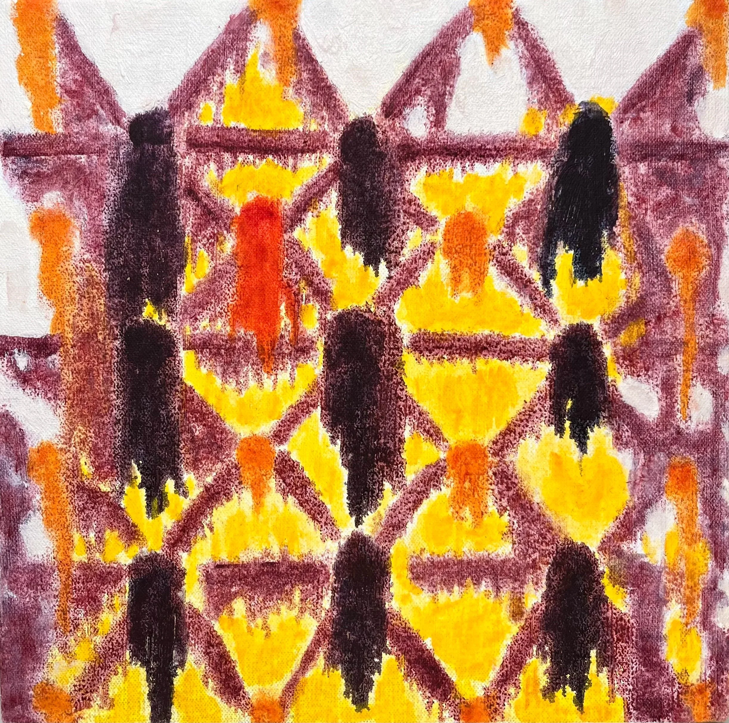 YOLKO 13 (2025-2026)
Monotype, oil, and acrylic on canvas
20 × 20 cm