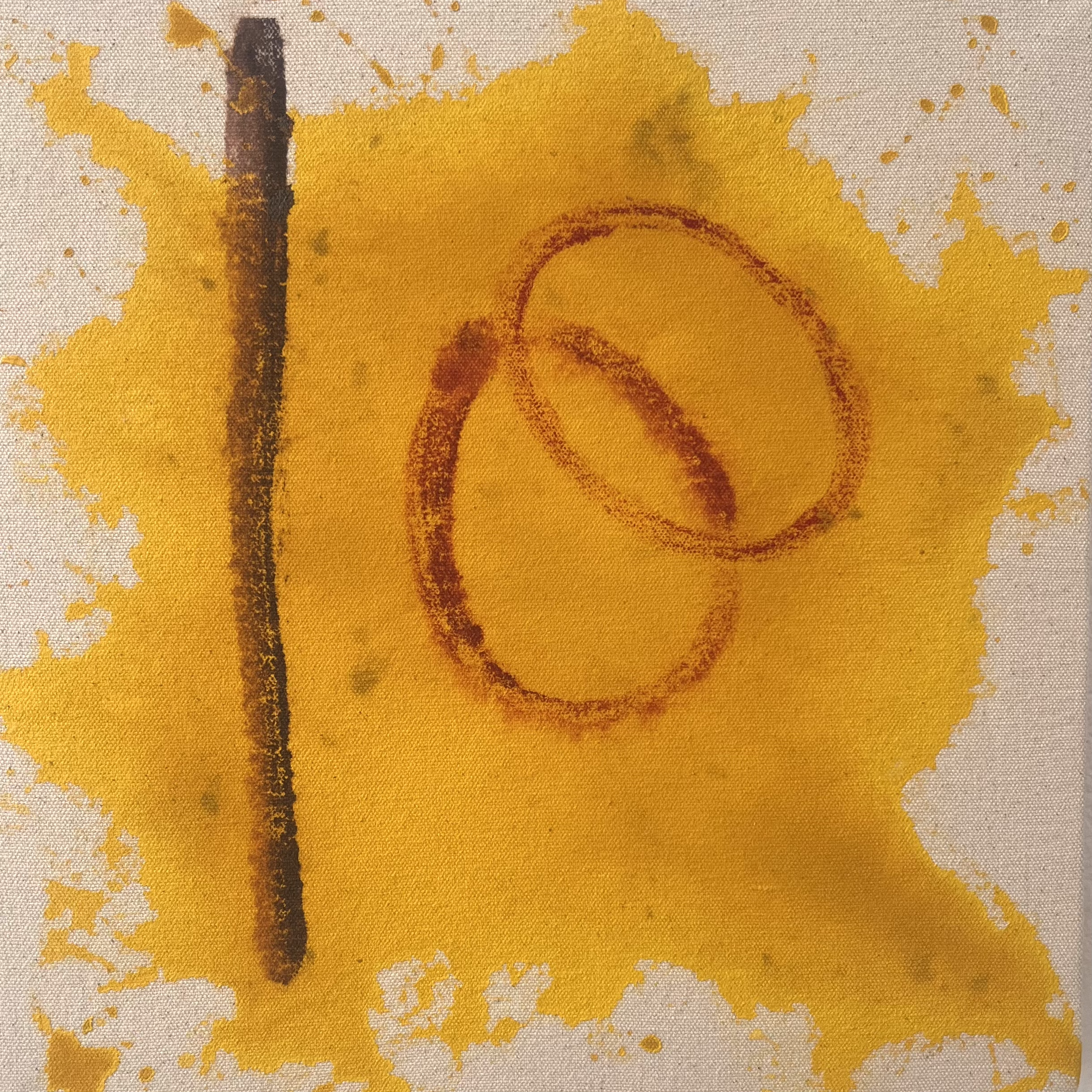 YOLKO 29
Monotype and acrylic on unprimed canvas
26 x 26 cm