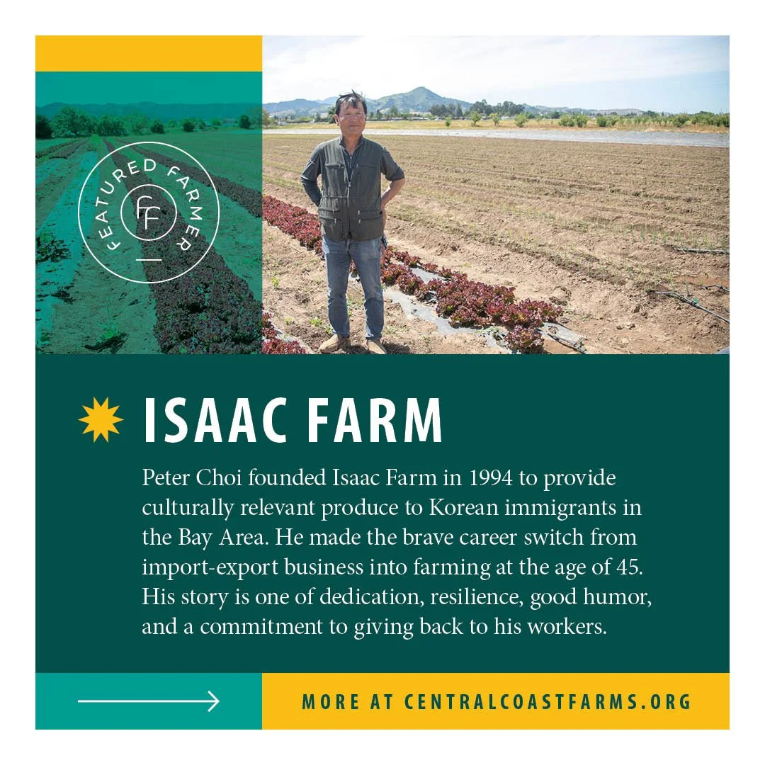 Happy Friday! Wrapping up our #AAPI Month Featured Farmer Profiles is Peter Choi. Let's meet him!

Peter Choi founded Isaac Farm in 1994 to provide culturally relevant produce to Korean immigrants in the Bay Area and to challenge the status quo. At t
