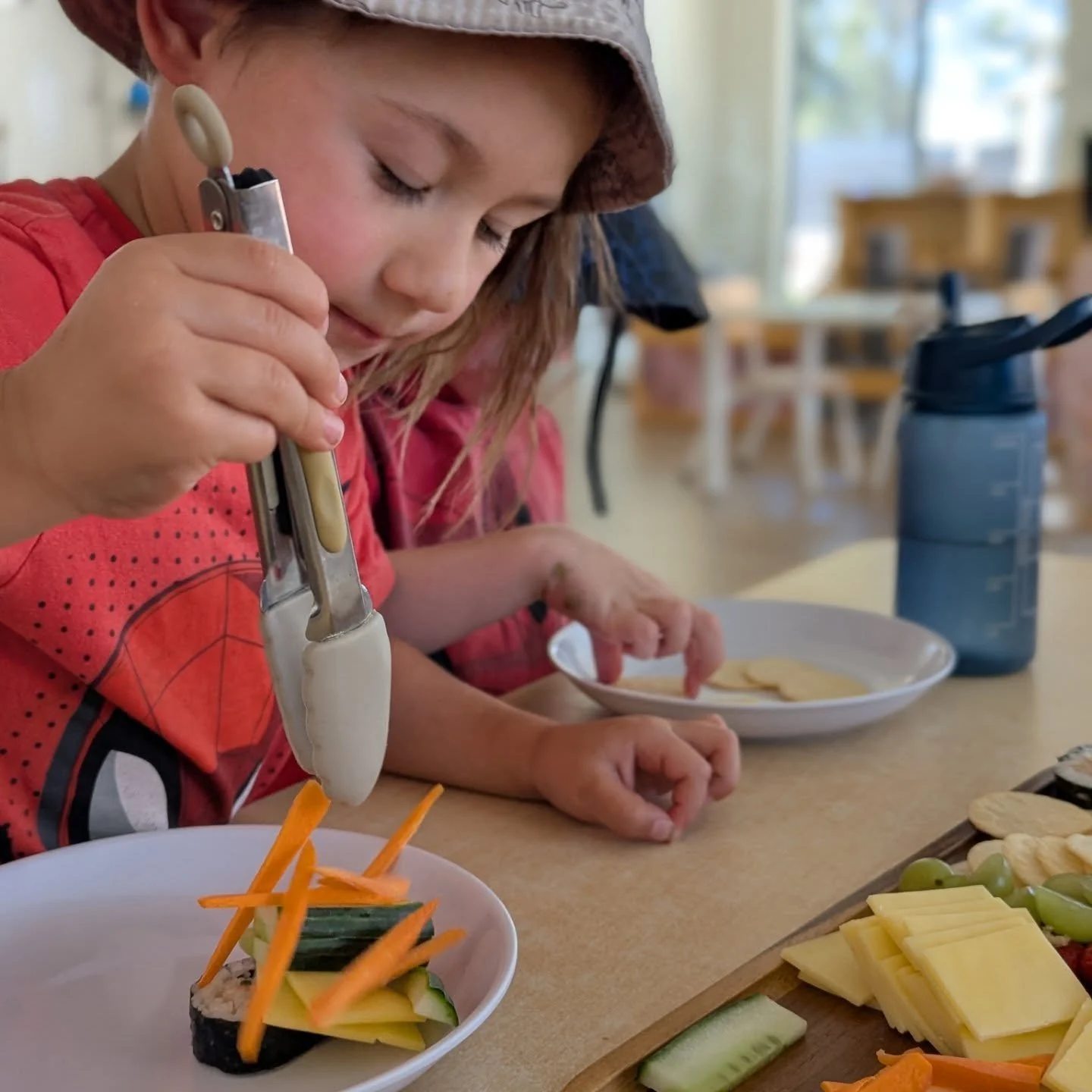 'A Seeds Montessori Child eating a range of vegetables, selecting with confidence'
