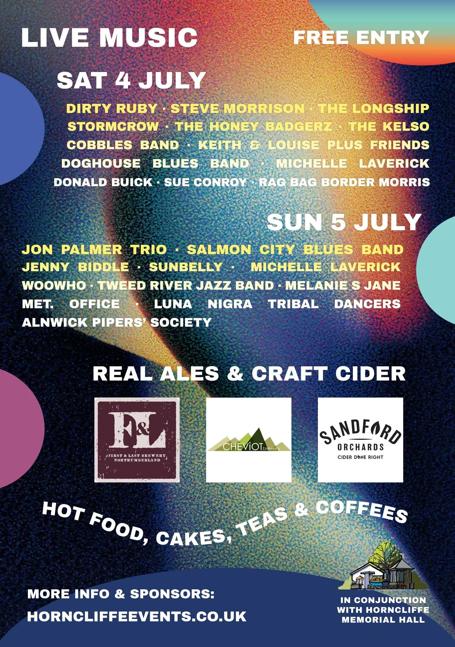 Horncliffe Beer and Music Festival 2026 A5 flyer back