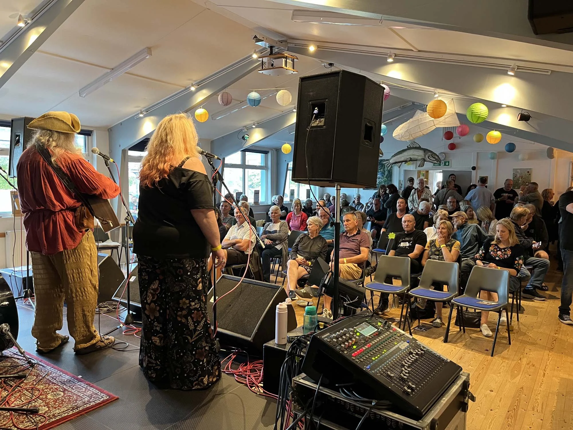 Festival performers and audience