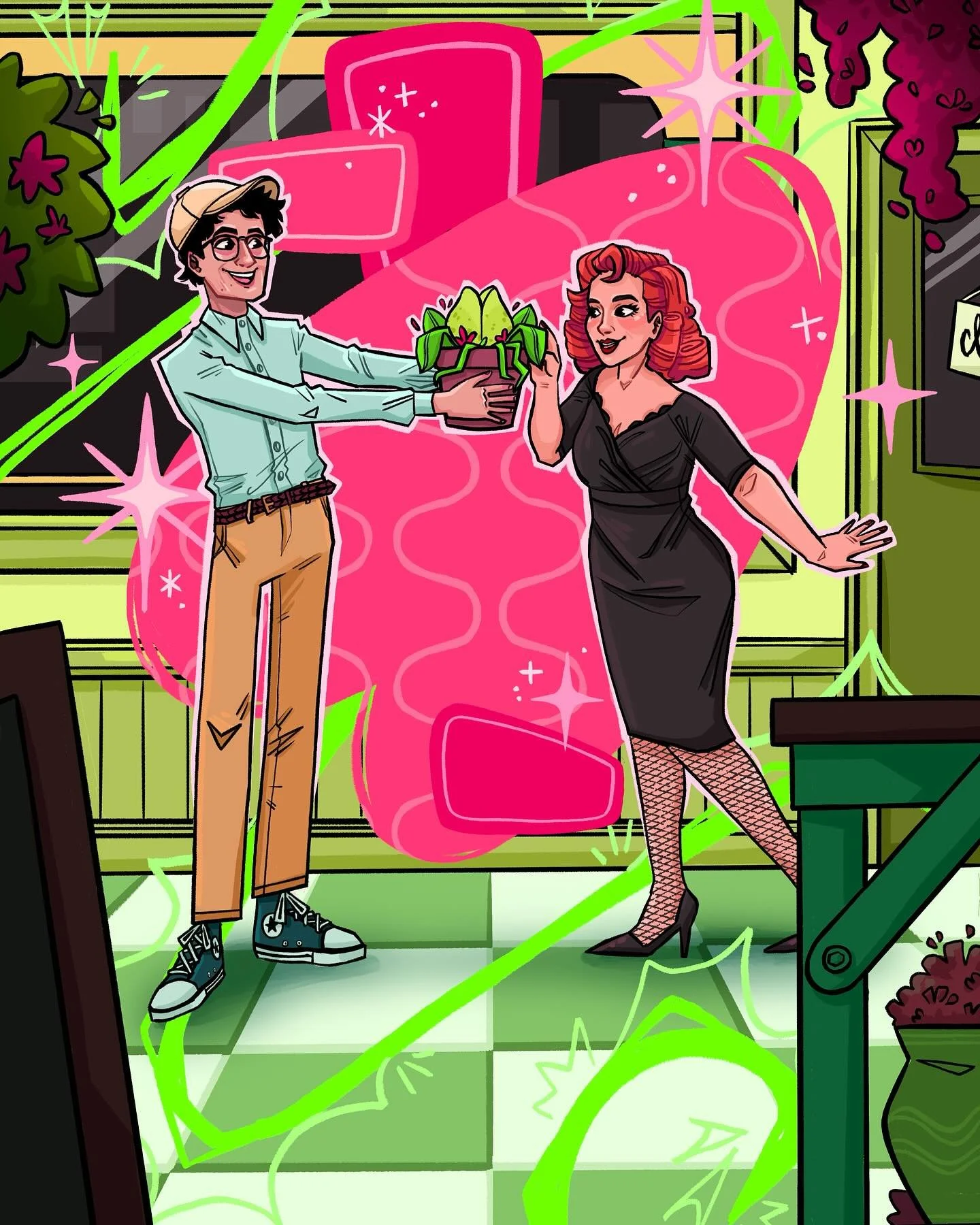 What a cute little plant, I&rsquo;m sure it will stay tiny and manageable :) 

Went to see Little Shop of Horrors off-broadway this weekend :) it was a super fantastic and lively production! With dare I say the most iconic Seymour and Audrey duo ??

