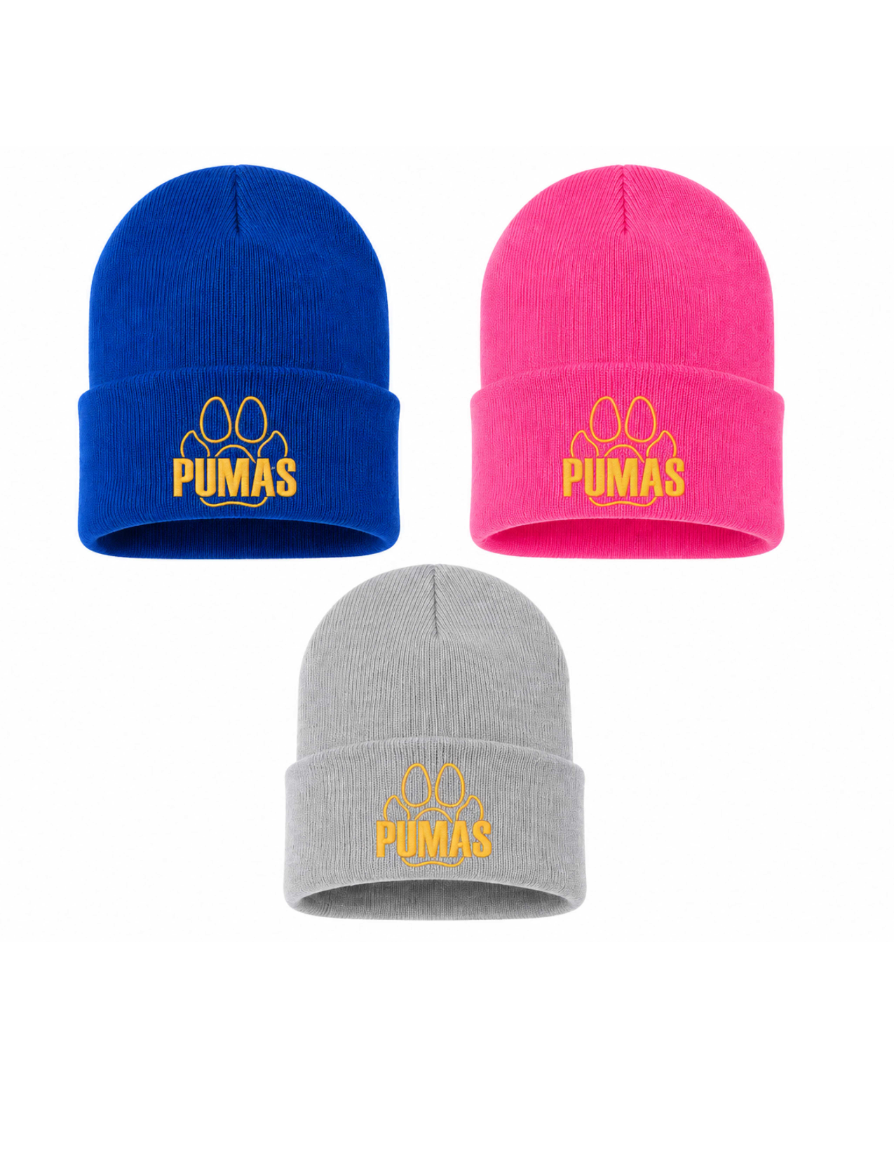 Puma Paw Gold Embroidered Beanie