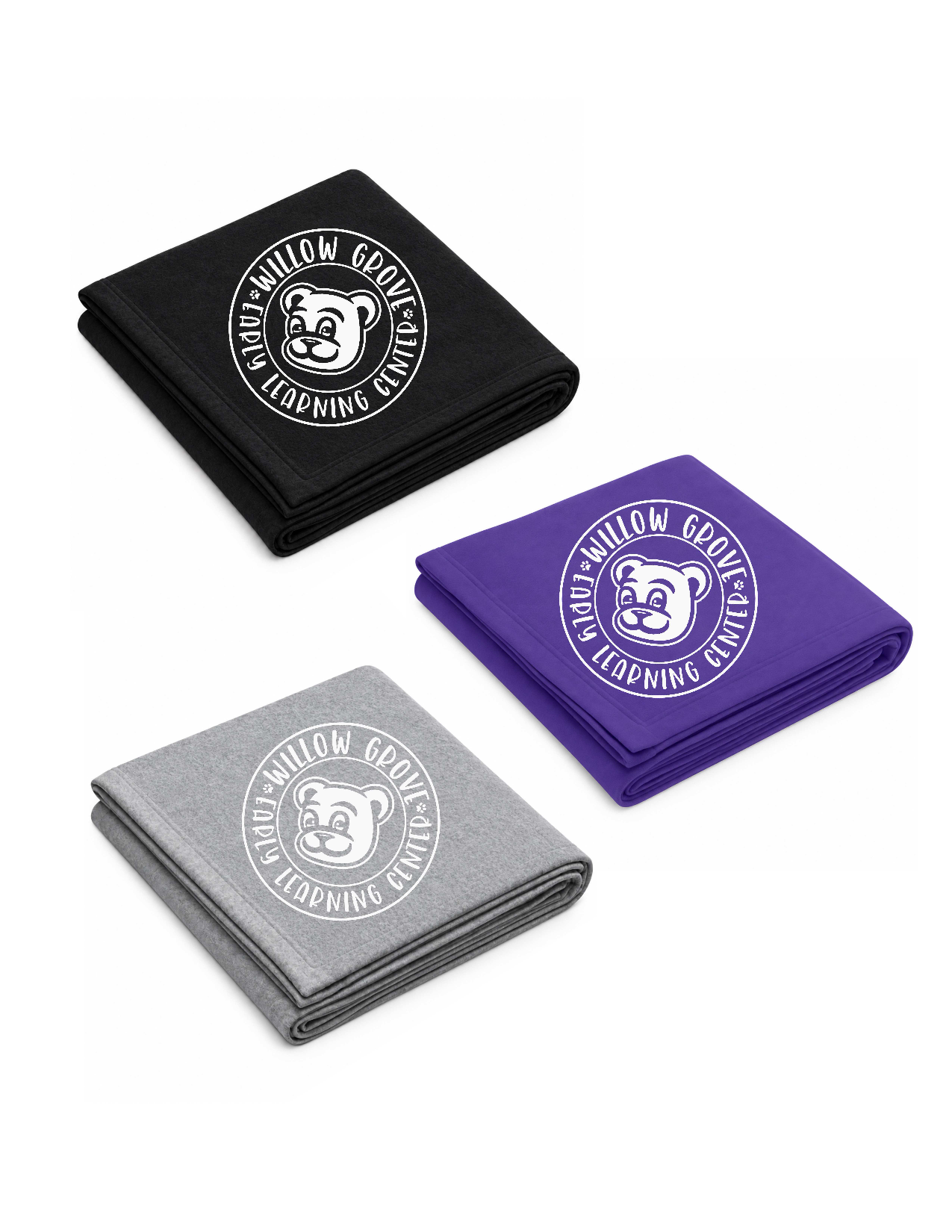 Sweatshirt Blanket with Early Learning Logo