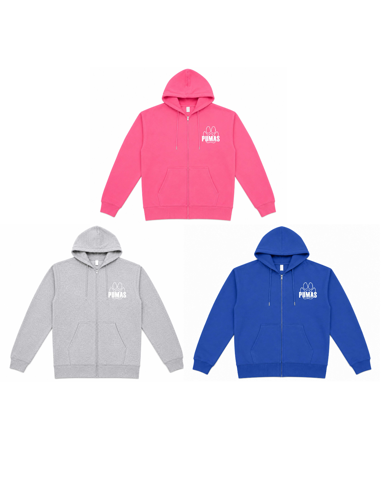 Puma Zip Up Youth and Adult Hoodie Scroll for Options