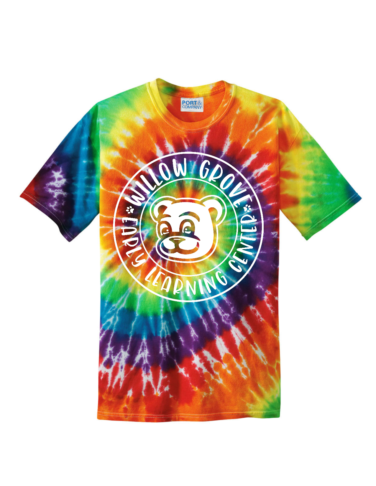 WG Early Learning  Unisex Youth and Adult Tie Dye Shirt Scroll for Options