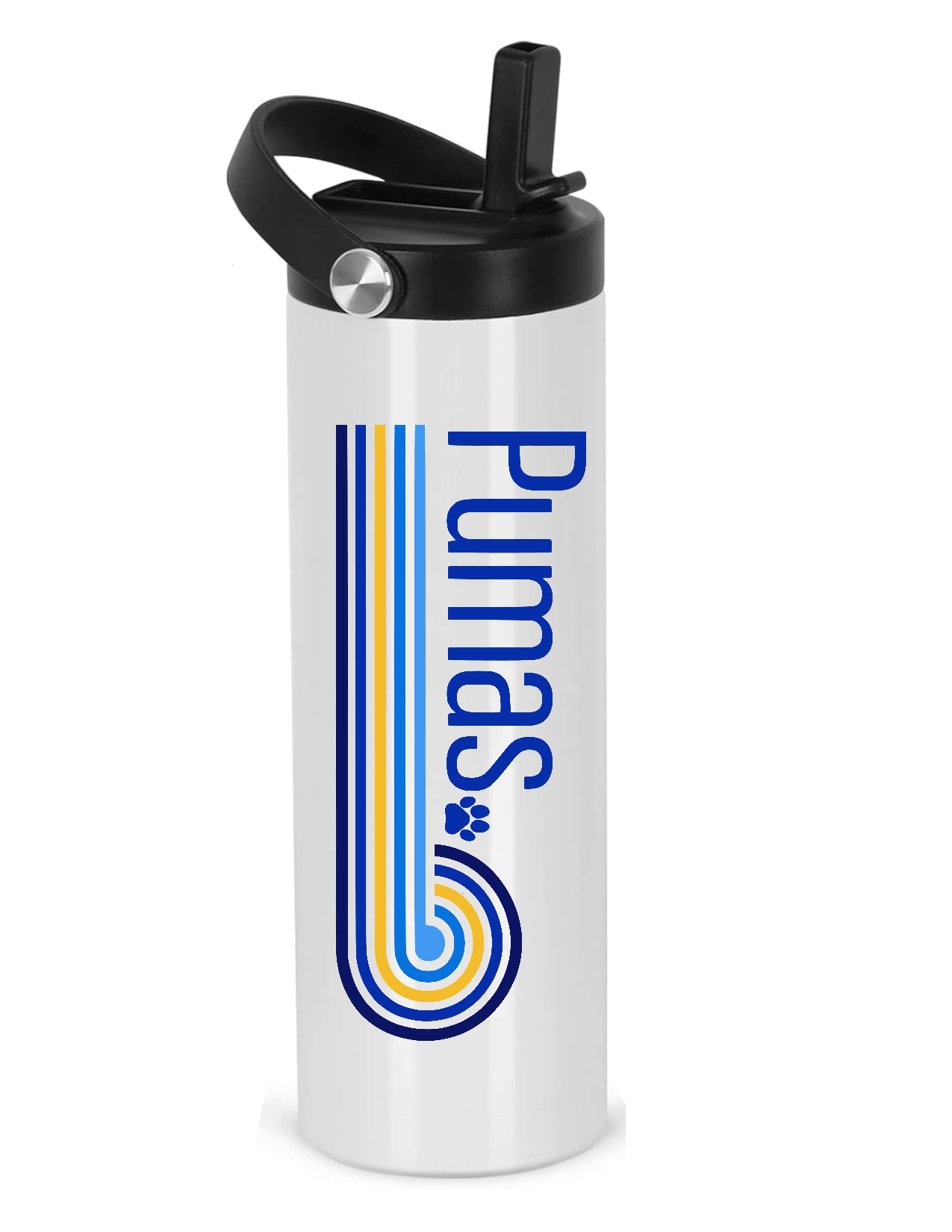 Puma Water Bottle Built in Straw Scroll For Options
