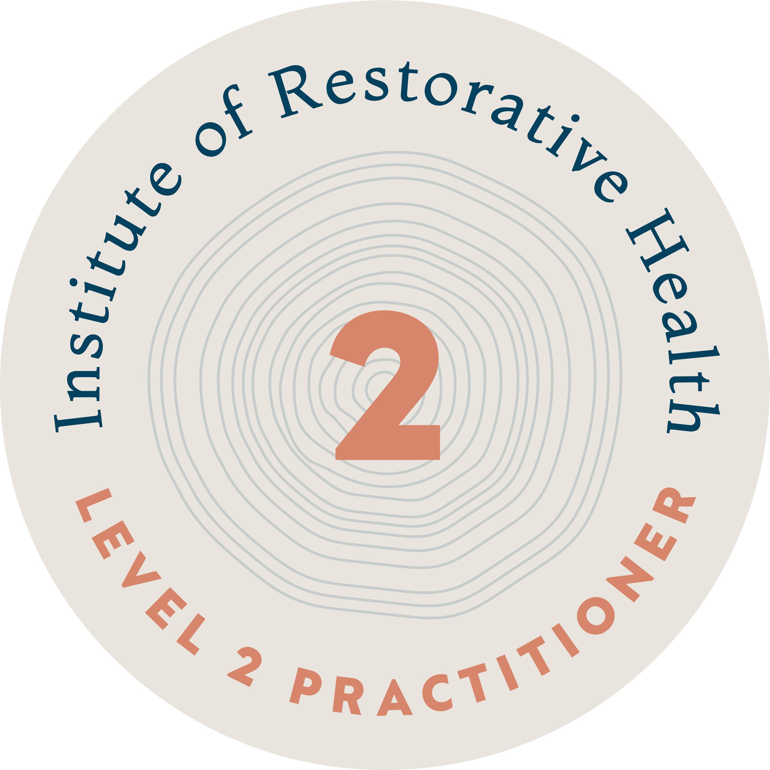 Restorative Health Practitioner (RHP) certification badge, Level 2 Hormone Optimization