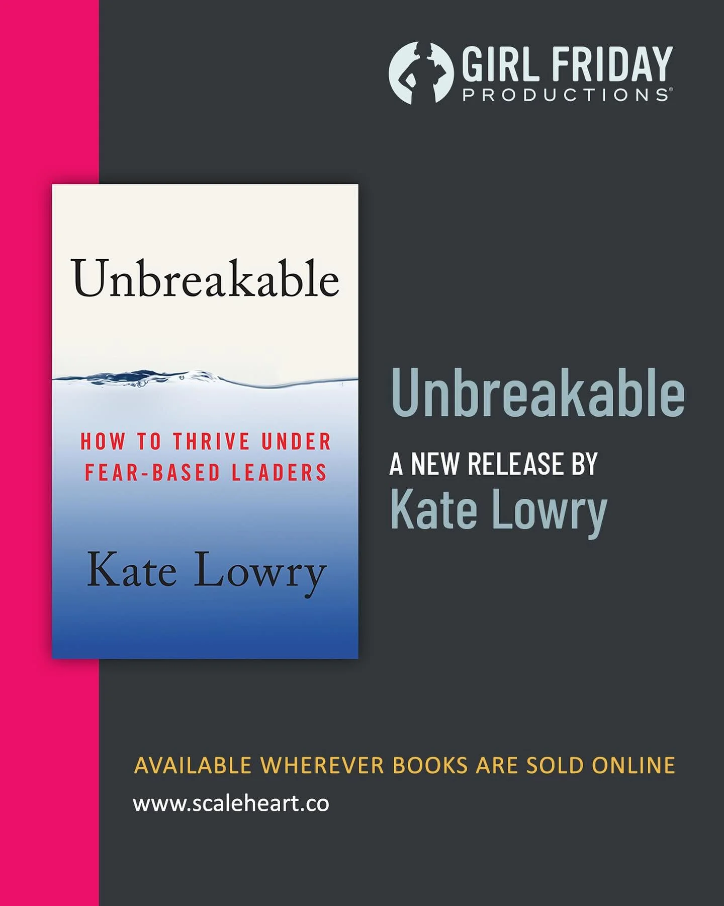 Feeling stuck with a fear-based leader? You&rsquo;re not powerless&mdash;and you&rsquo;re not alone.

Unbreakable by Kate Lowry is your tactical guide to thriving under fear-based leadership&mdash;without losing your job, your values, or your sanity.