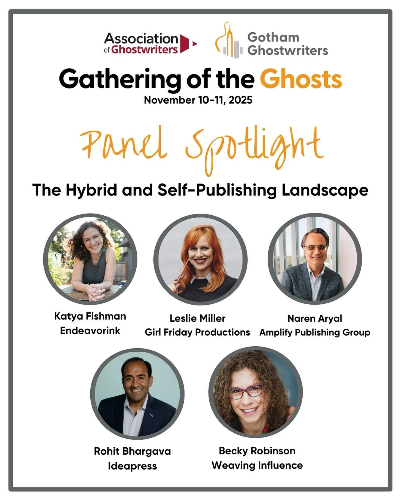 We&rsquo;re just days away from Gathering of the Ghosts in New York City! 🗽

Our CEO, Leslie Miller, will join fellow publishing experts on The Hybrid and Self-Publishing Landscape panel to discuss the evolving world of modern publishing and what it