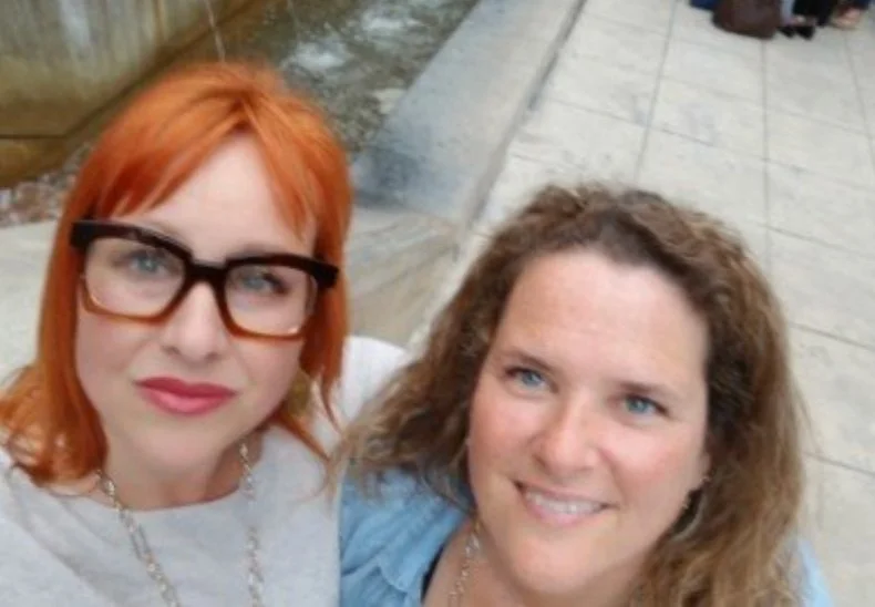 A selfie of Leslie Miller and Ingrid Emerick