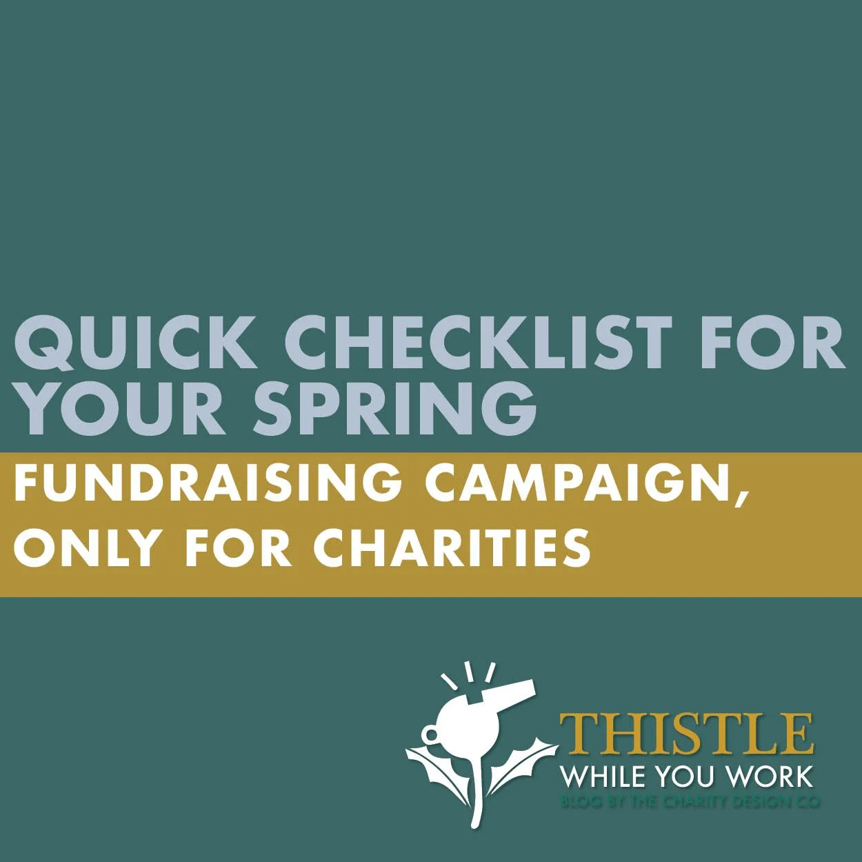 QUICK CHECKLIST FOR YOUR SPRING FUNDRAISING CAMPAIGN, ONLY FOR CHARITIES