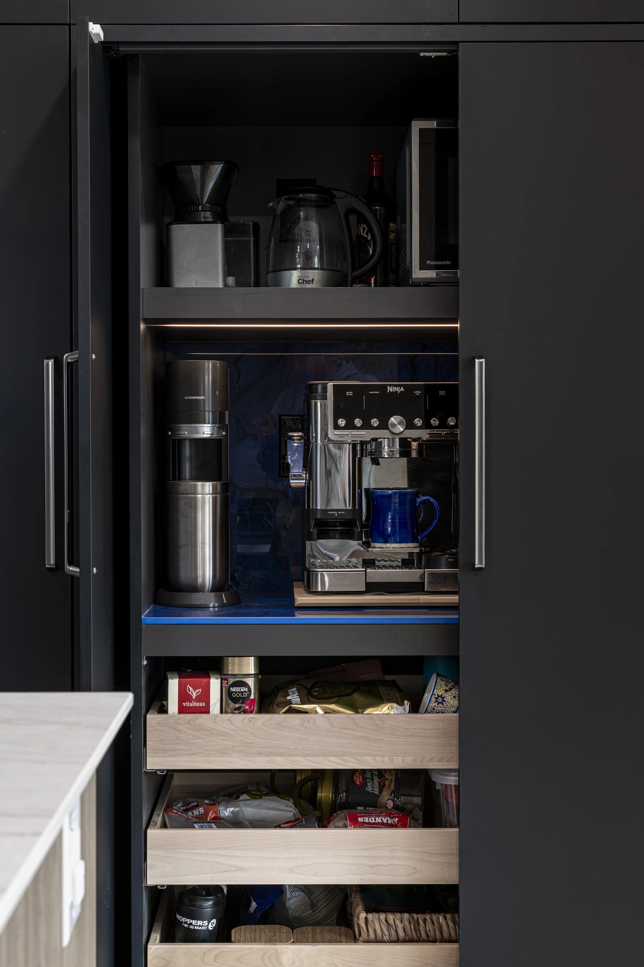 Custom Matte Black Coffee Bar Edmonton