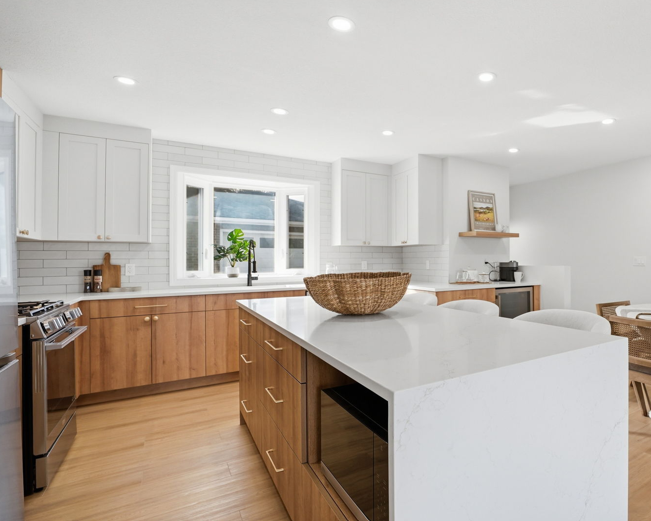 Microwave in Custom Kitchen Island