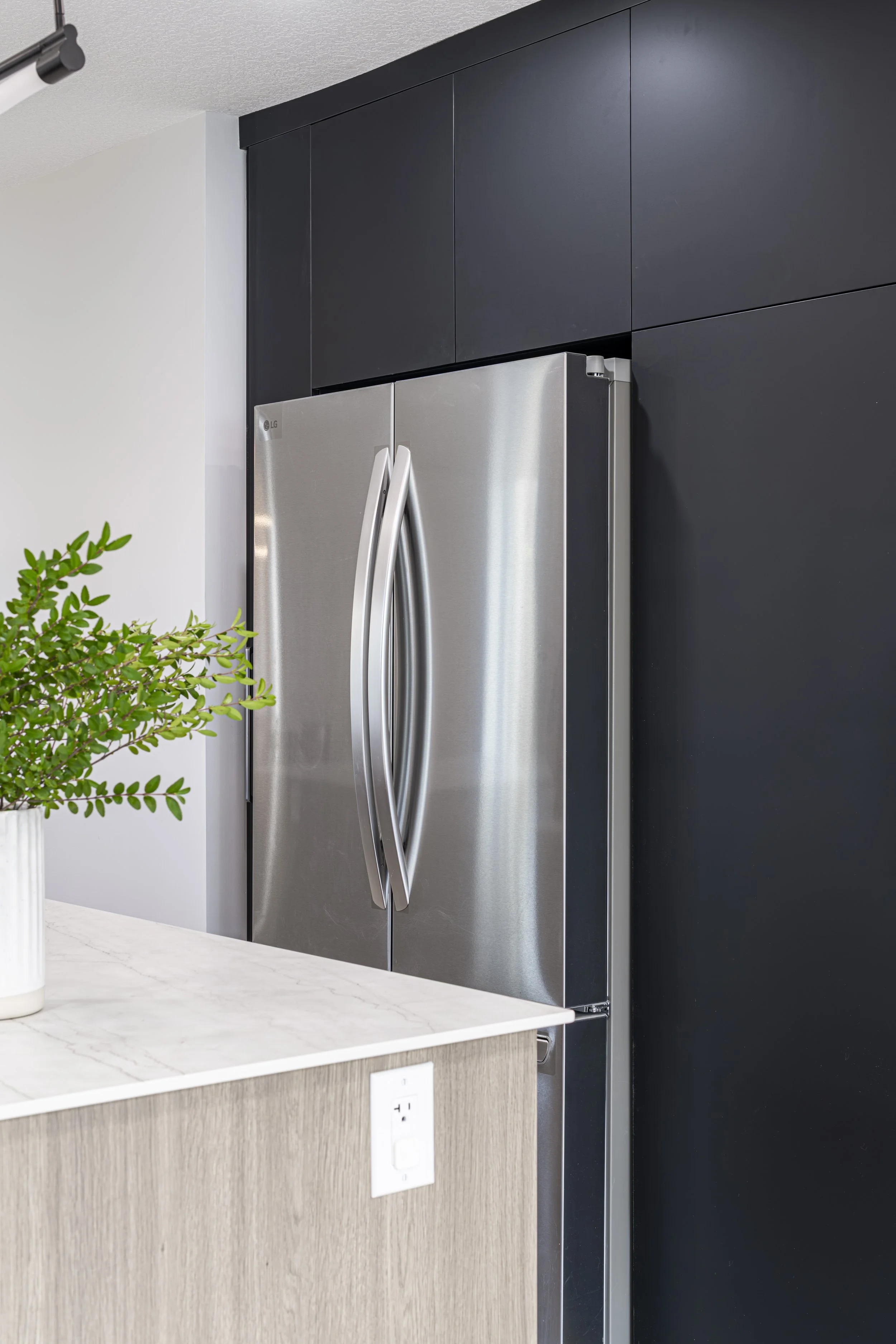 Custom Matte Black Cabinetry