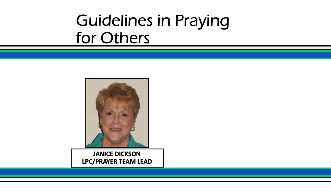 Guidelines in Praying for Others