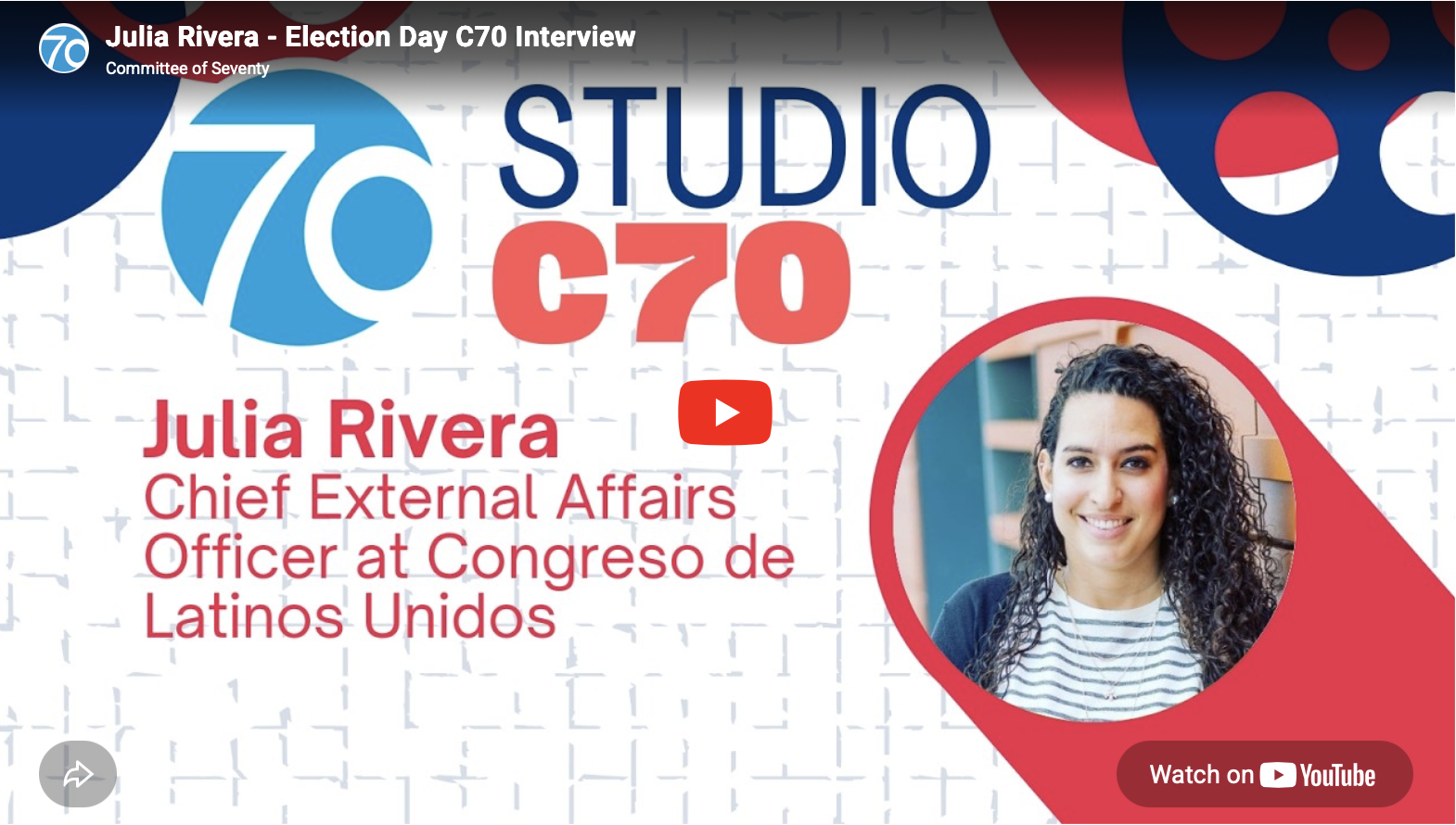 Julia Rivera - Election Day C70 Interview