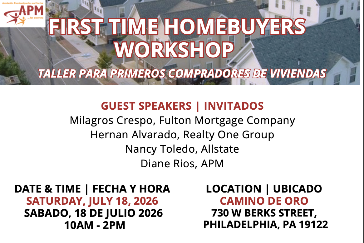FIRST TIME HOMEBUYERS WORKSHOP