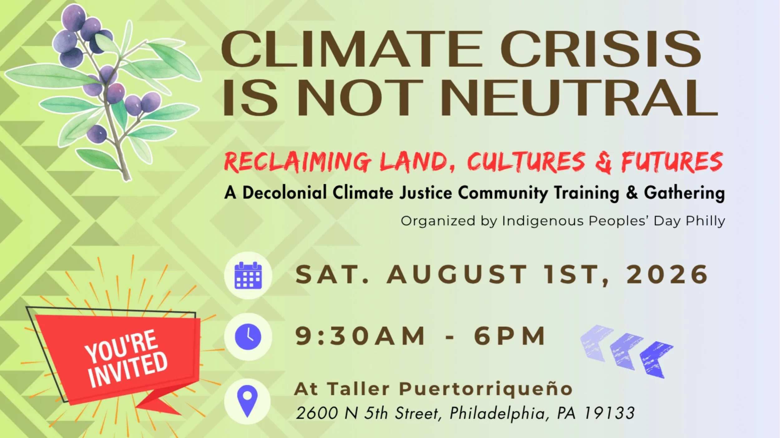 Climate Crisis is not Neutral: Reclaiming Land, Cultures &amp; Futures