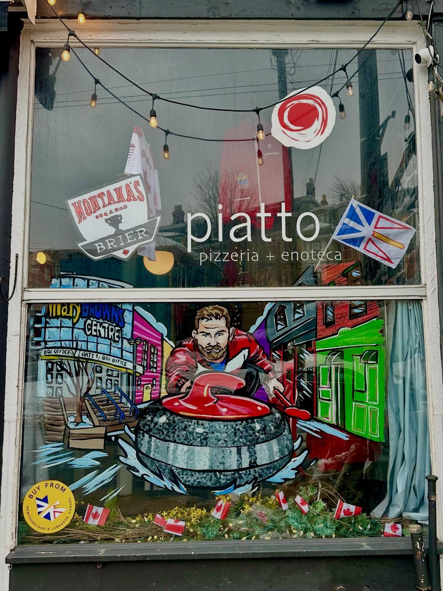 Brier week is here - and you can feel it. 🥌

There&rsquo;s history in it. Heart in it. A little extra meaning for Newfoundland. ❤️

Huge thank you to the amazing @maggie_rex_art for bringing our window to life in such a special way.

To every team, 