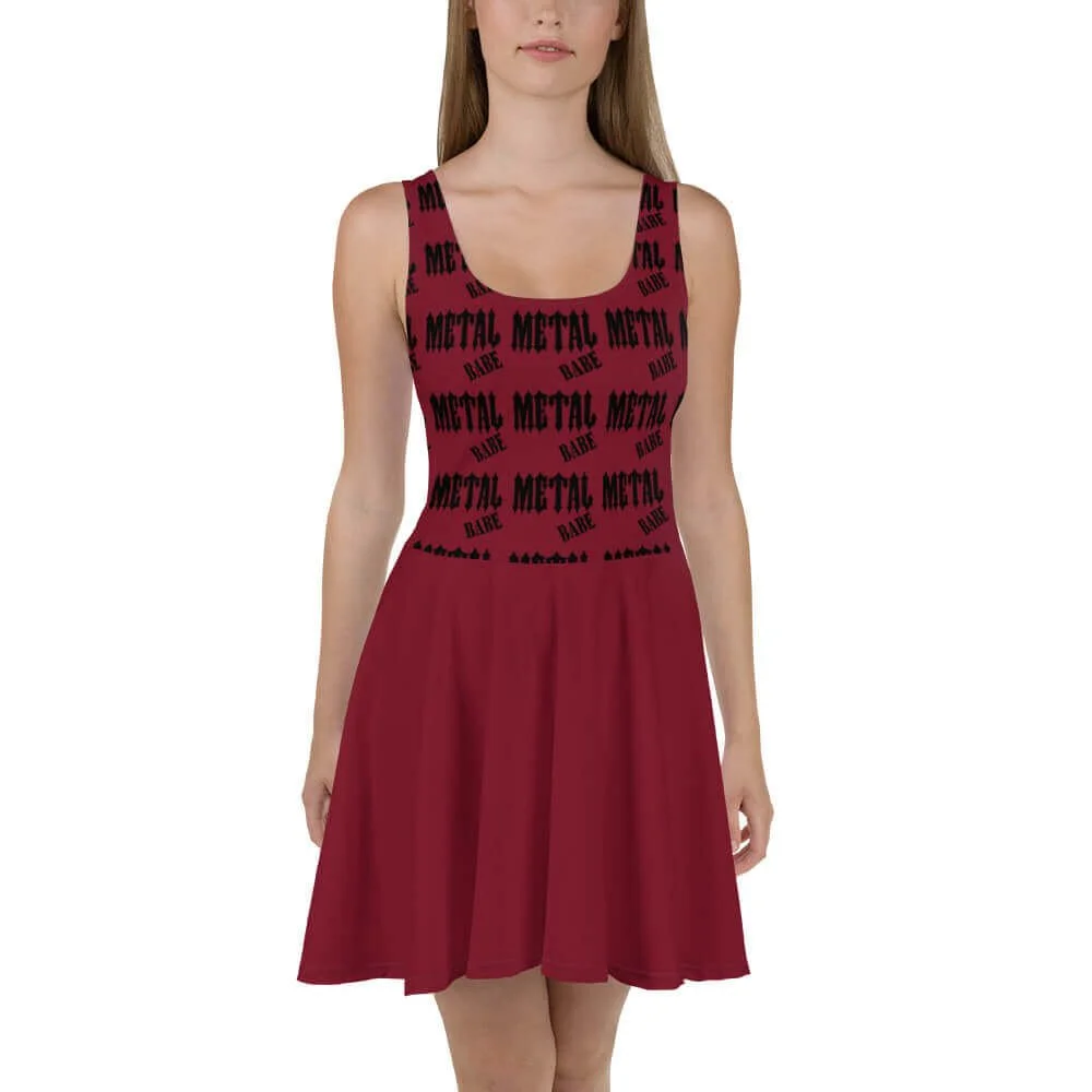 Burgundy Skater Dress