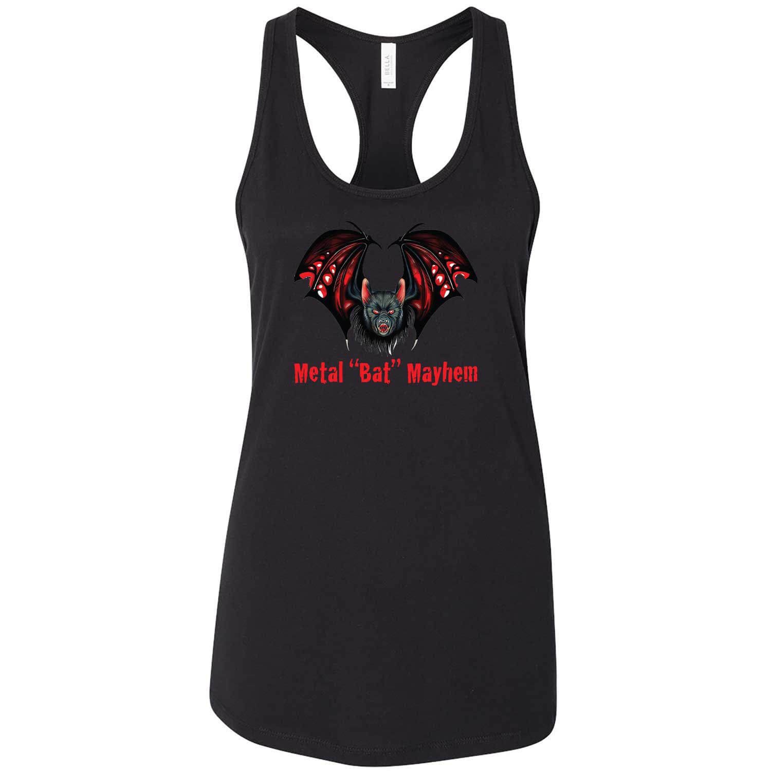 Metal Bat Mayhem Black Tank - Red Bat.jpeg