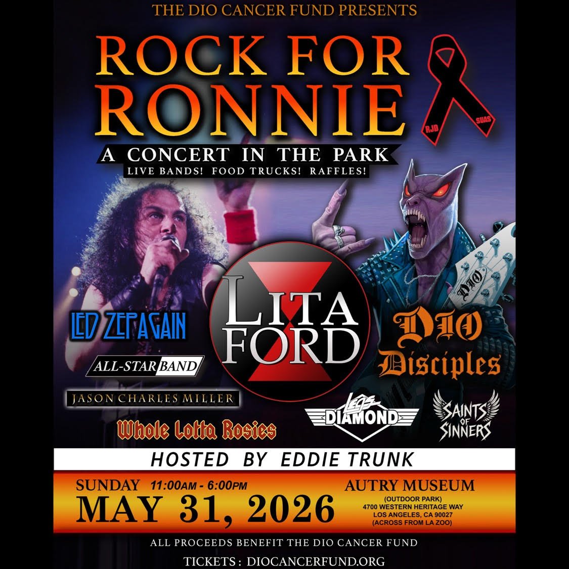 Rock for Ronnie Rerturns to Griffith Park with Live Music, Vendors &amp; Metal Babe Mayhem 