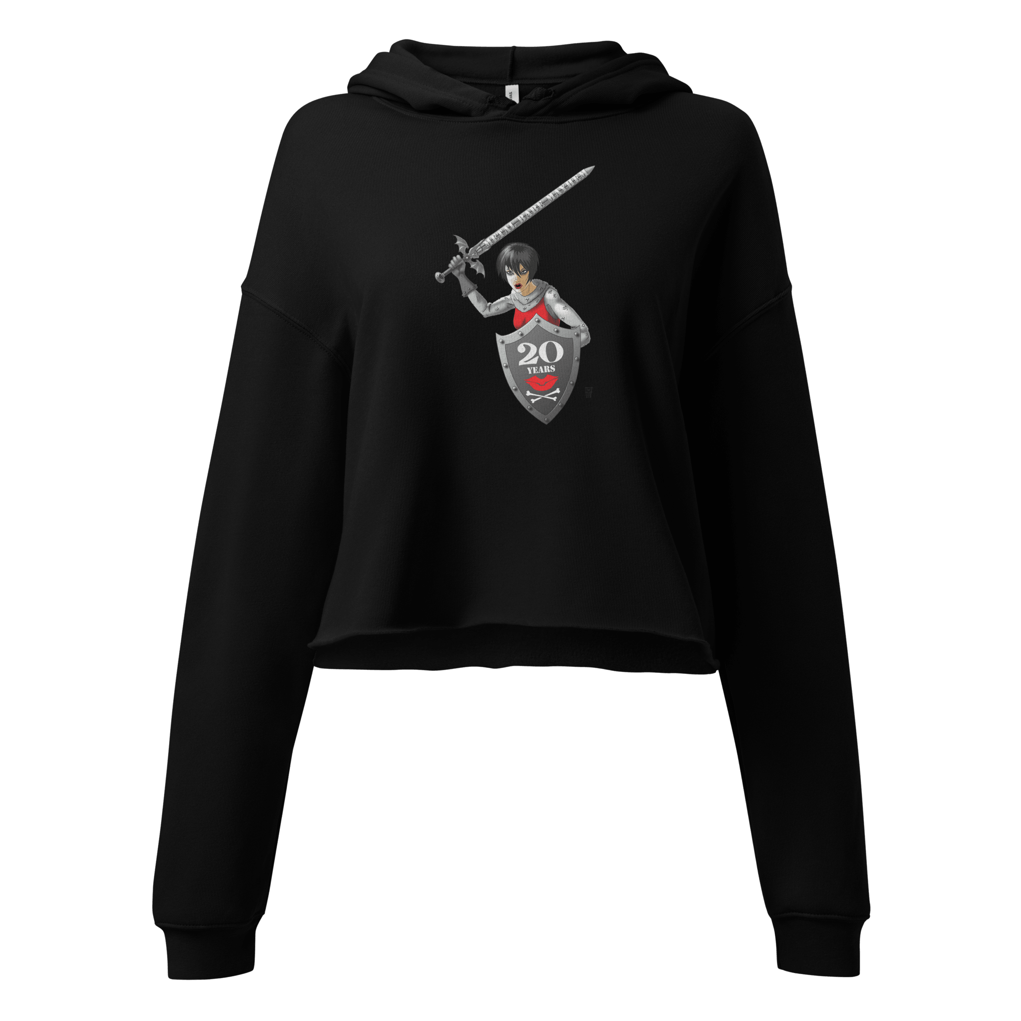 Scarlett Black: 20 Years of Mayhem Crop Hoodie