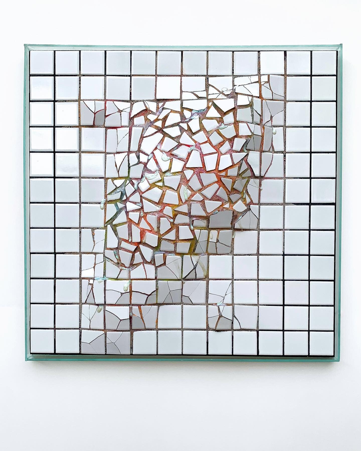 Last chance to see this piece at the Sierra Arts Riverside gallery for the #pride 🌈 exhibition! Be sure to check it out in-person with all of the other incredible art today and Saturday. @sierraarts 

Tears
2022
24 x 24 inches
Ceramic tile, grout, a