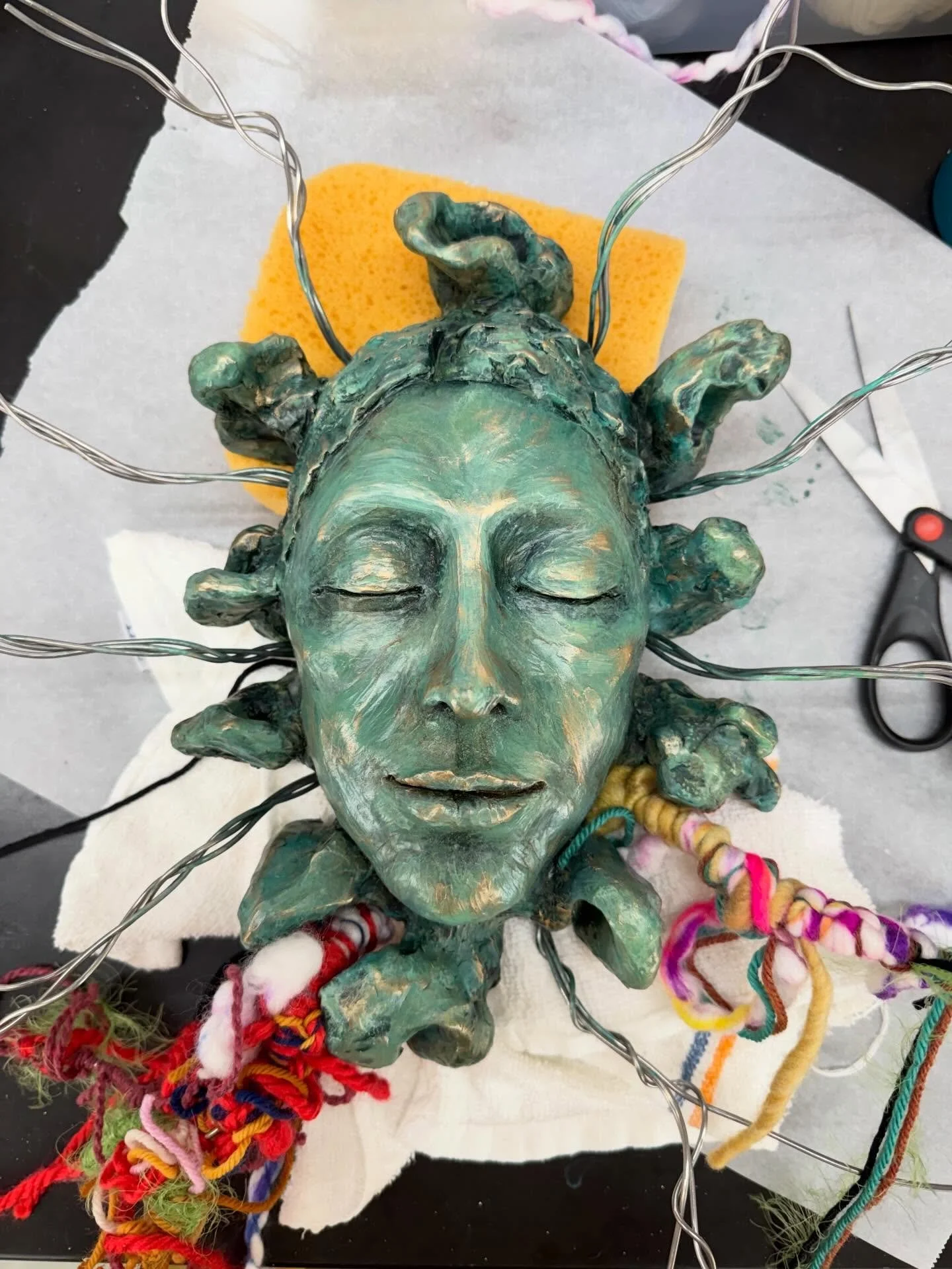 World going to shit&hellip;still making art. At least my sculpture is chill. #wip #tenofcups