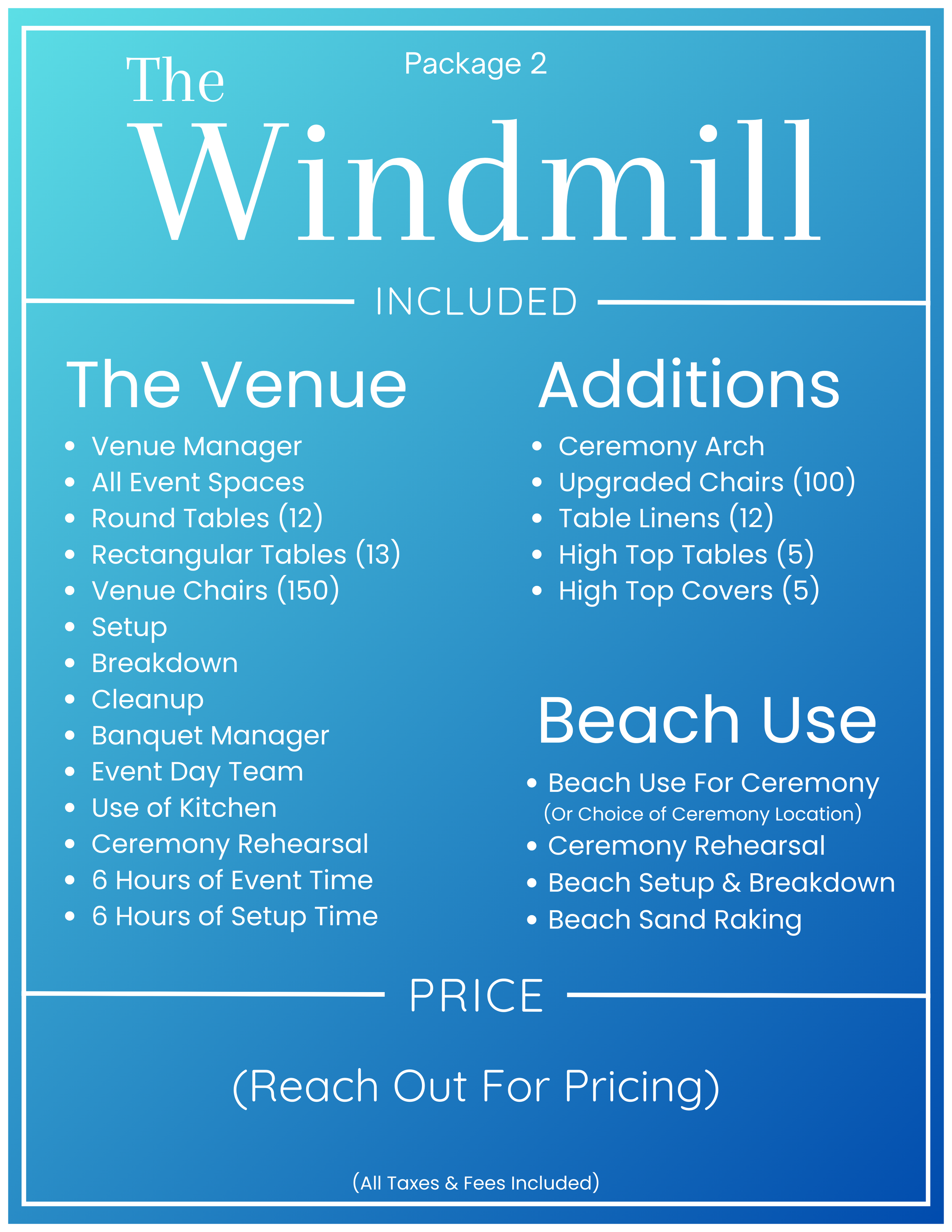 Windmill Package Packages — Oceanfront at Windmill