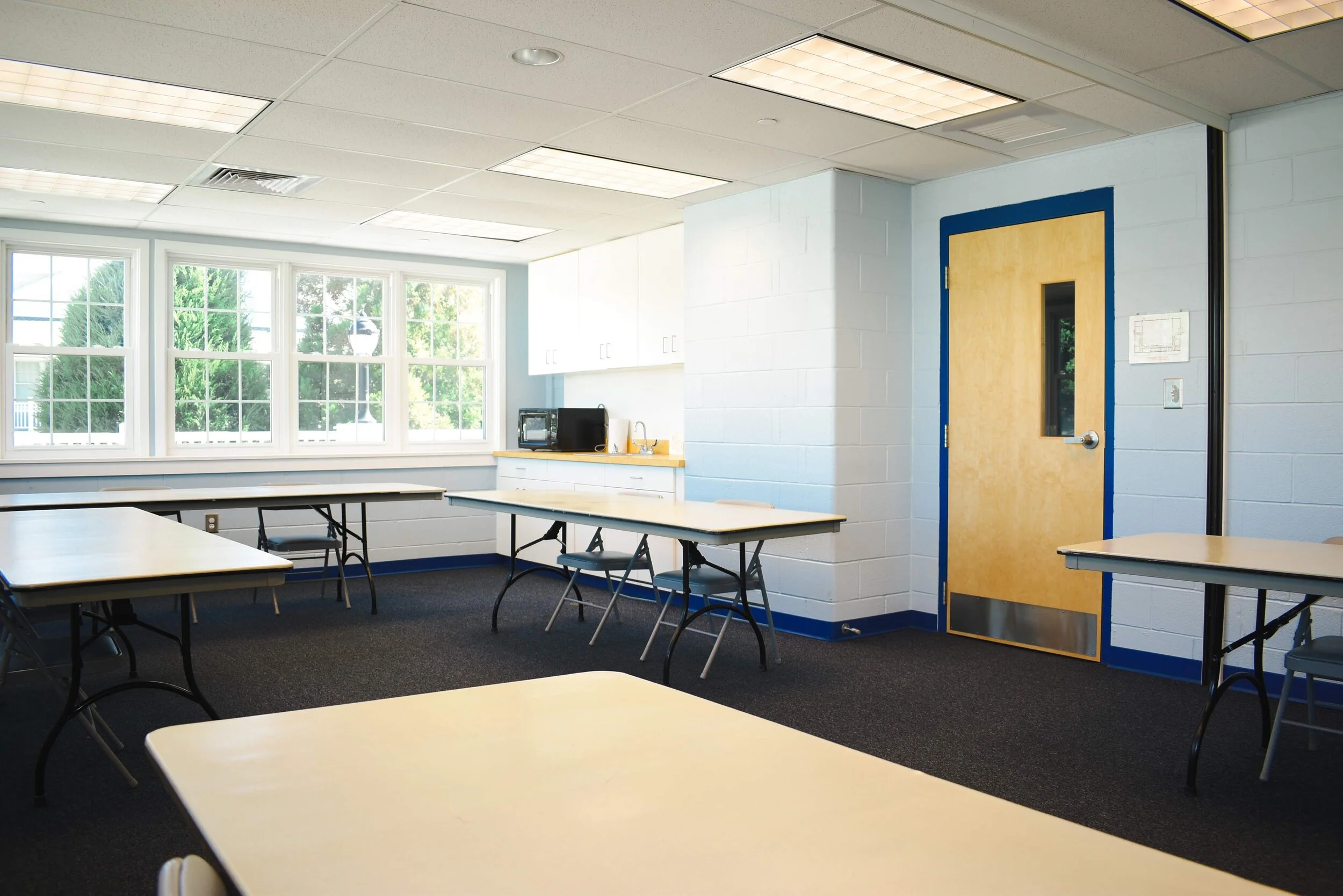 Classroom with tables